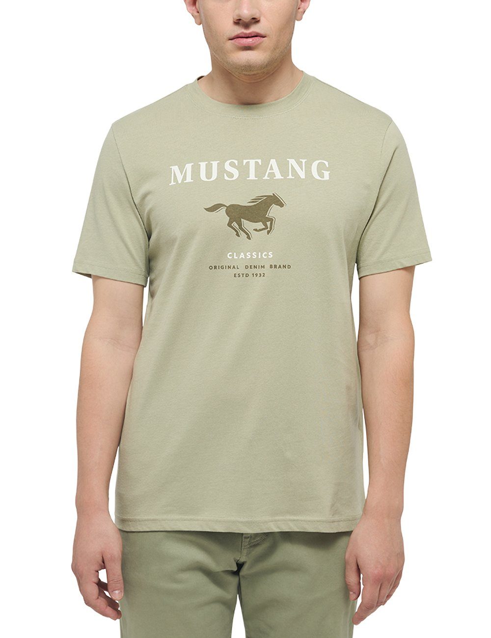 grün Style Print T-Shirt Alex MUSTANG C