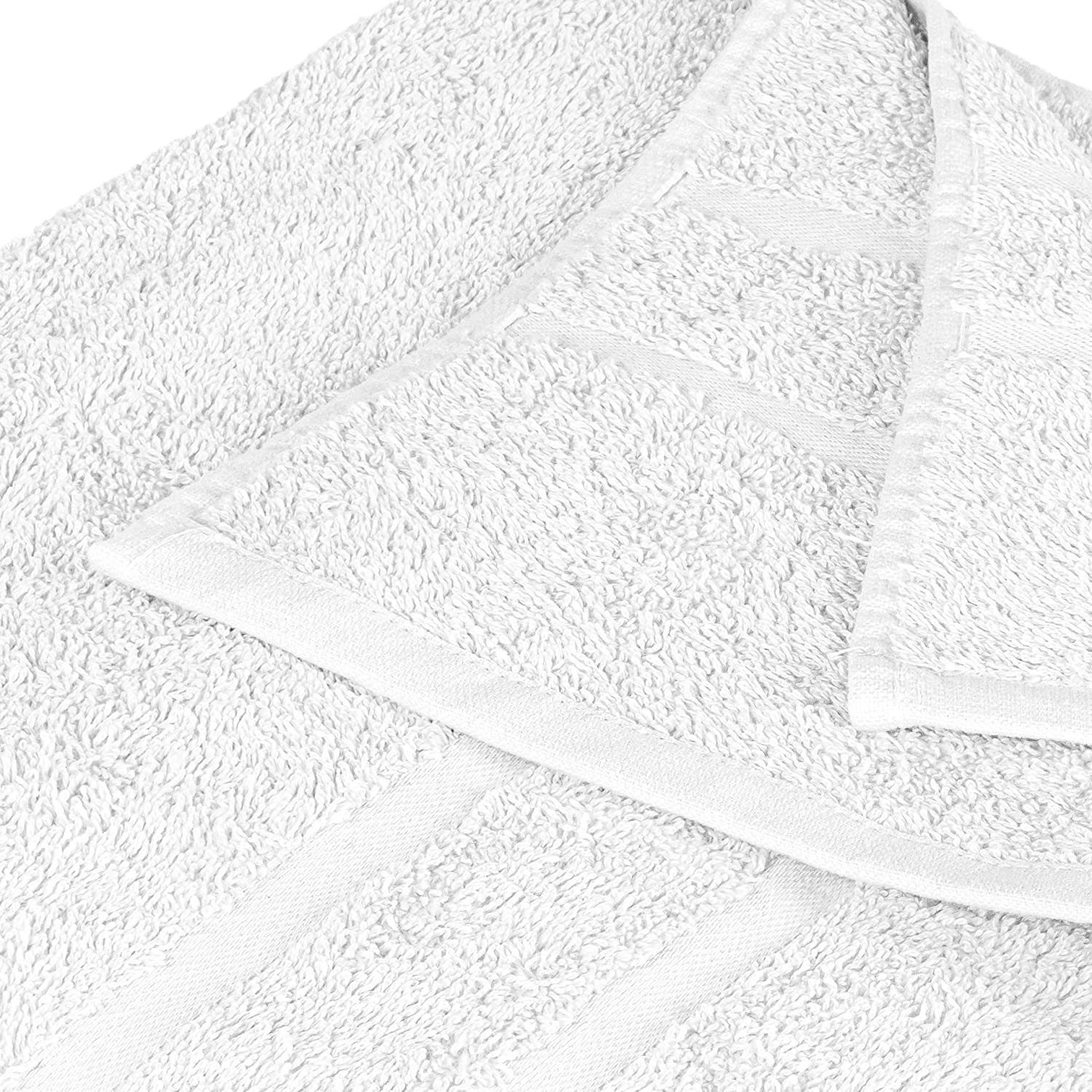 Premium StickandShine 100% aus 2er 50x100 Set 100% 500GSM in Frottee Baumwolle (2 Baumwolle cm Weiß 500g/m² Frottee Stück), Handtuch Handtuch