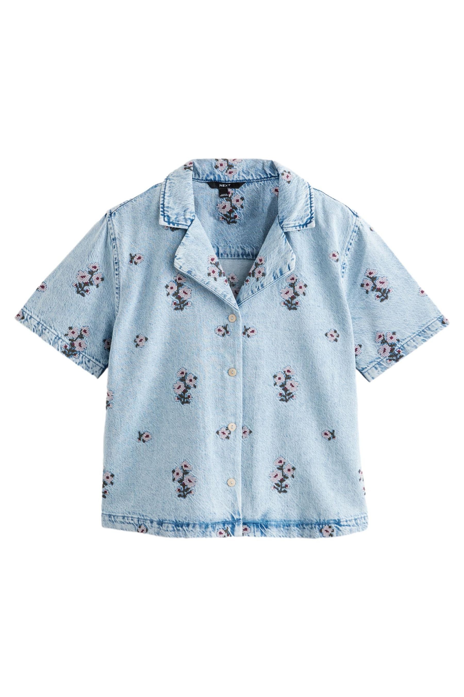 Next Jeanshemd Jeanshemd mit Blumenstickerei aus günstig online kaufen