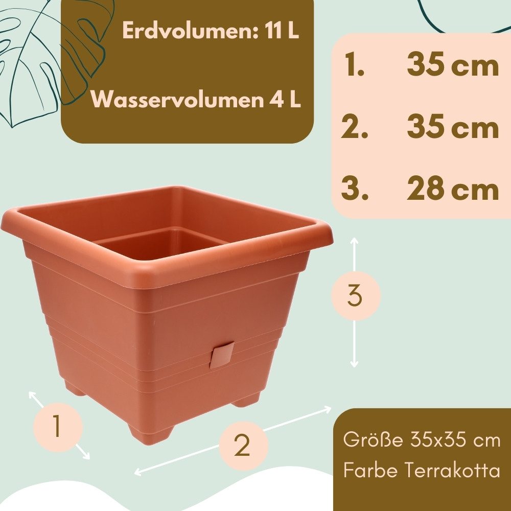 GarPet Pflanzkübel Pflanzkübel Rechteckig Groß Pflanztopf günstig online kaufen