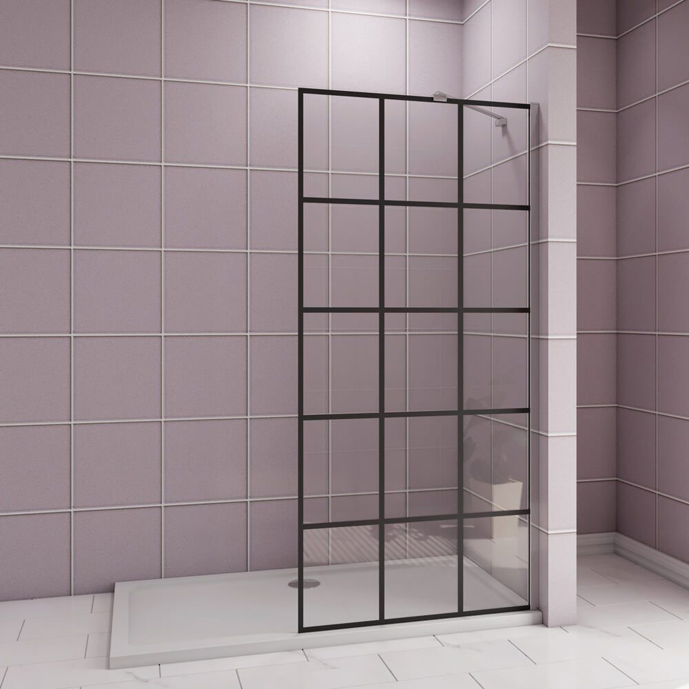 Duschwand 200cm 80-140cm ESG Nano Glas Walk in Dusche Duschtrennwand Duschwand
