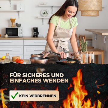 PFCTART Servierzange Küchenzange aus Edelstahl, 30cm hitzebeständig rutschfest multifunktional