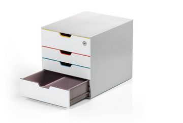 DURABLE Schubladenbox, Durable Schubladenbox abschließbar (Varicolor 4 Mix Safe) 4 Fächer, mi