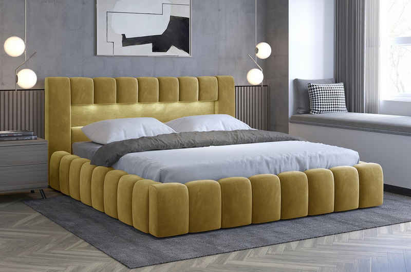 ROYAL24_MARKT Polsterbett - Erhalten Sie Premium-Qualität für ruhige Nächte (Bett, 1-tlg., Premium - LAMICA), Exklusive Designs: Raffinierte Eleganz.