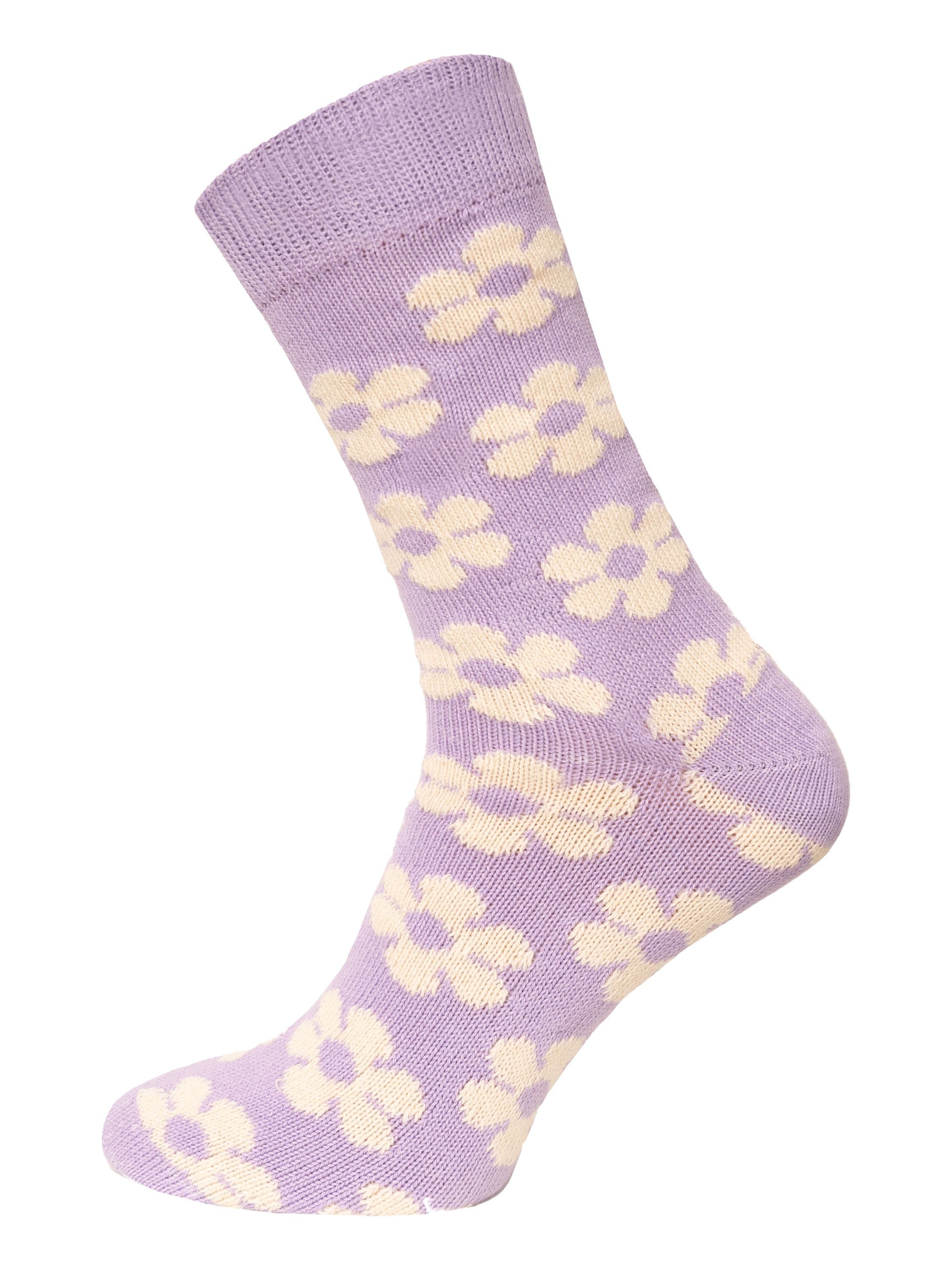 HomeOfSocks Шкарпетки Blumen Design Socke aus 90% Baumwolle Bunte Шкарпетки Blumen Muster aus 90% Baumwolle