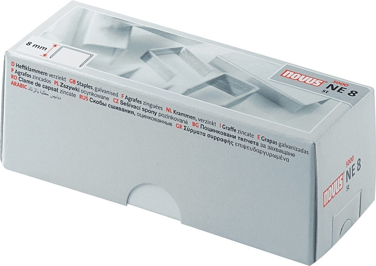 NOVUS Heftklammer Heftklammern NE8 verzinkt (20 Stück)