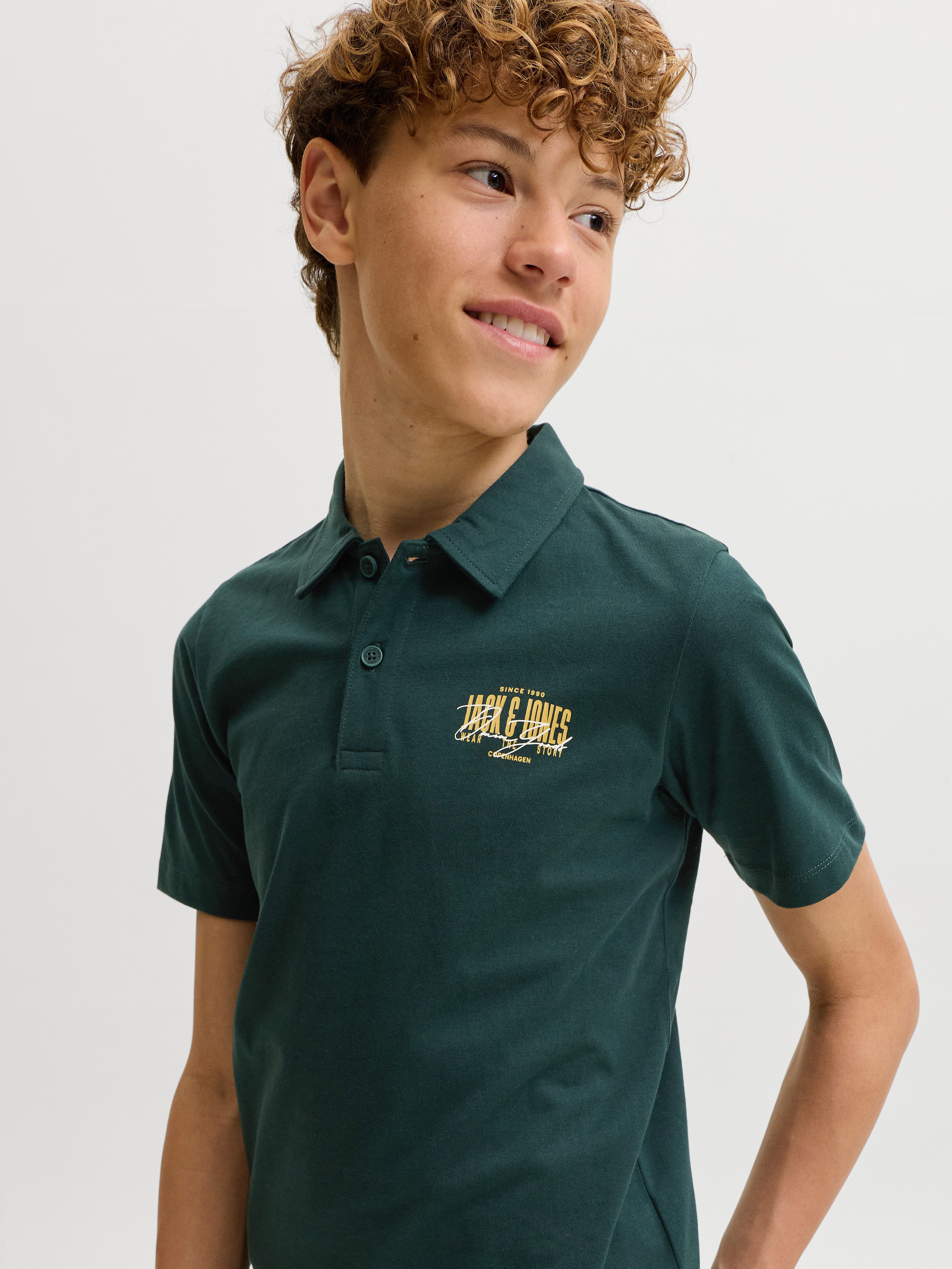 Jack & Jones Junior Poloshirt JJAERO POLO SS JNR Baumwolle, regular fit – Bild 4 von 5