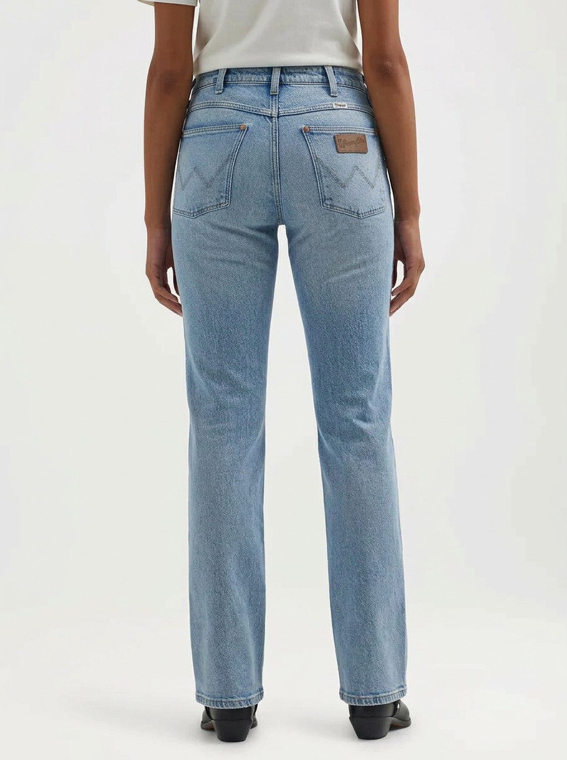 Wrangler Straight-Jeans reguläre, gerade Beinform - SUNSET FROSTY SILVER