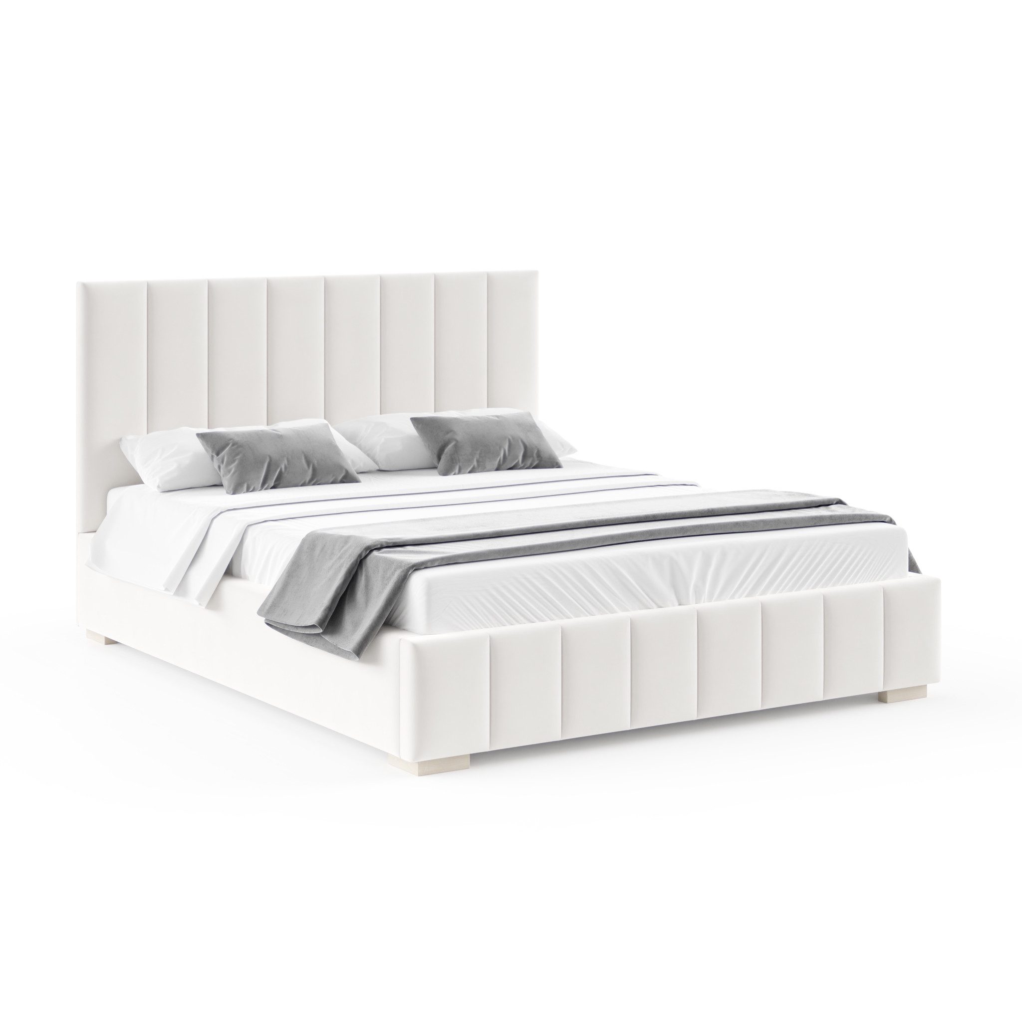 FDM Polsterbett DENTON modern mit Bettkasten MADE IN EU - mit hochwertigem Paris Bezug (verfügbar 90x200 120x200 140x200 160x200 180x200cm, Bettrahmen, Bett, mit großen gepolsterten Kopfteil, mit Bettkasten zum aufklappen), Hebbarer Metallrahmen, Bettkasten, mit/ohne Matratze