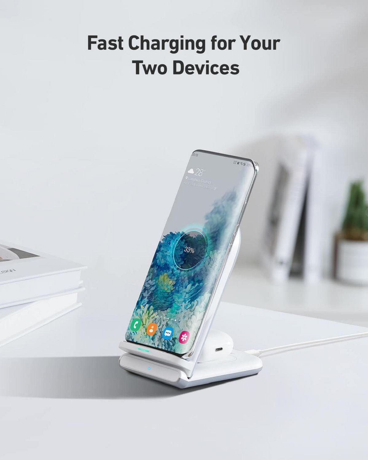 AUKEY Wireless Charger (2-in-1 Aircore Series Kabellos Ladestation)