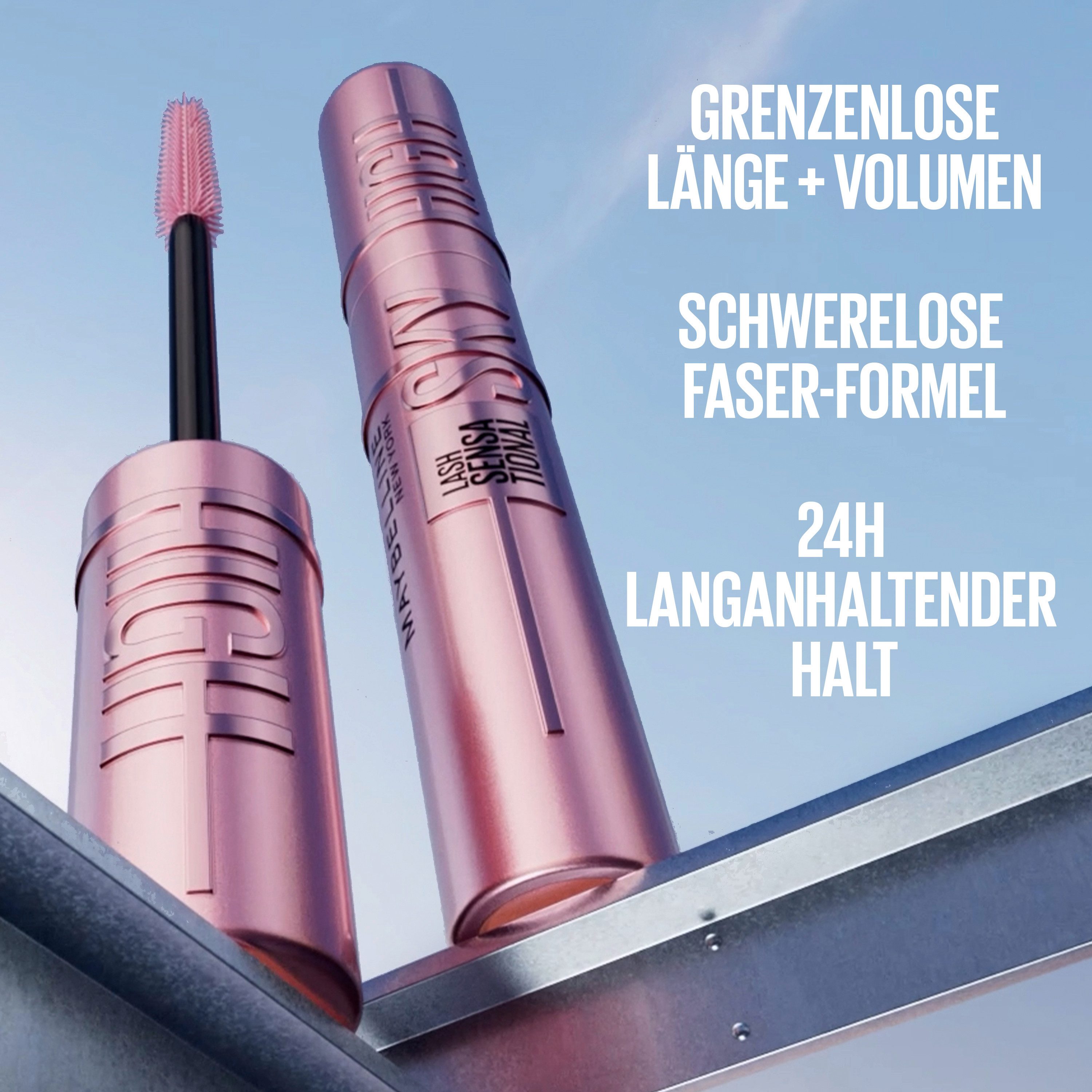 MAYBELLINE NEW YORK Mascara LASH SENSATIONAL SKY HIGH, schafft volles Volumen und extreme Länge