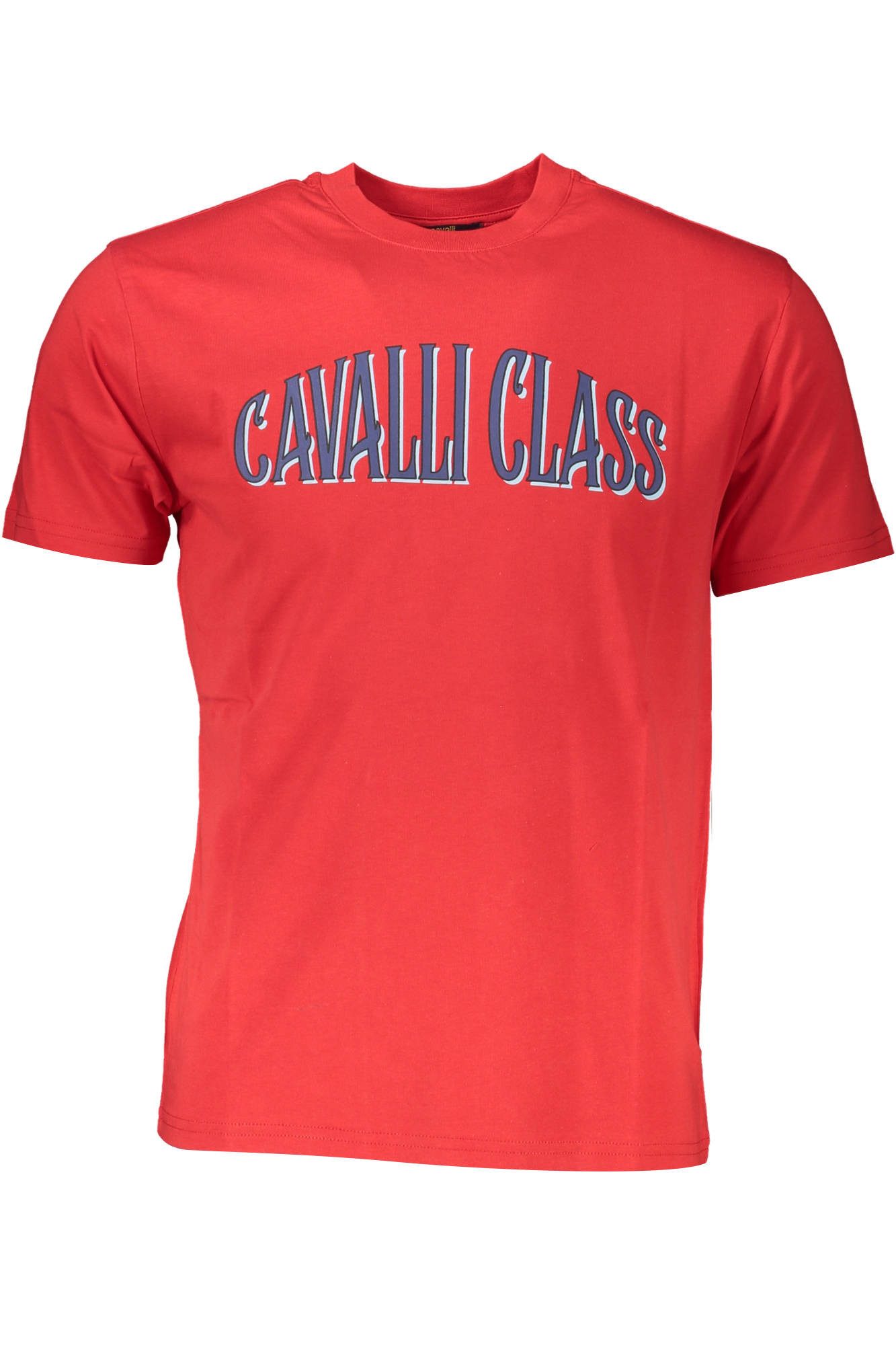 Cavalli Class T-Shirt Rotes Herren-T-Shirt: Regular Fit, Rundhals &