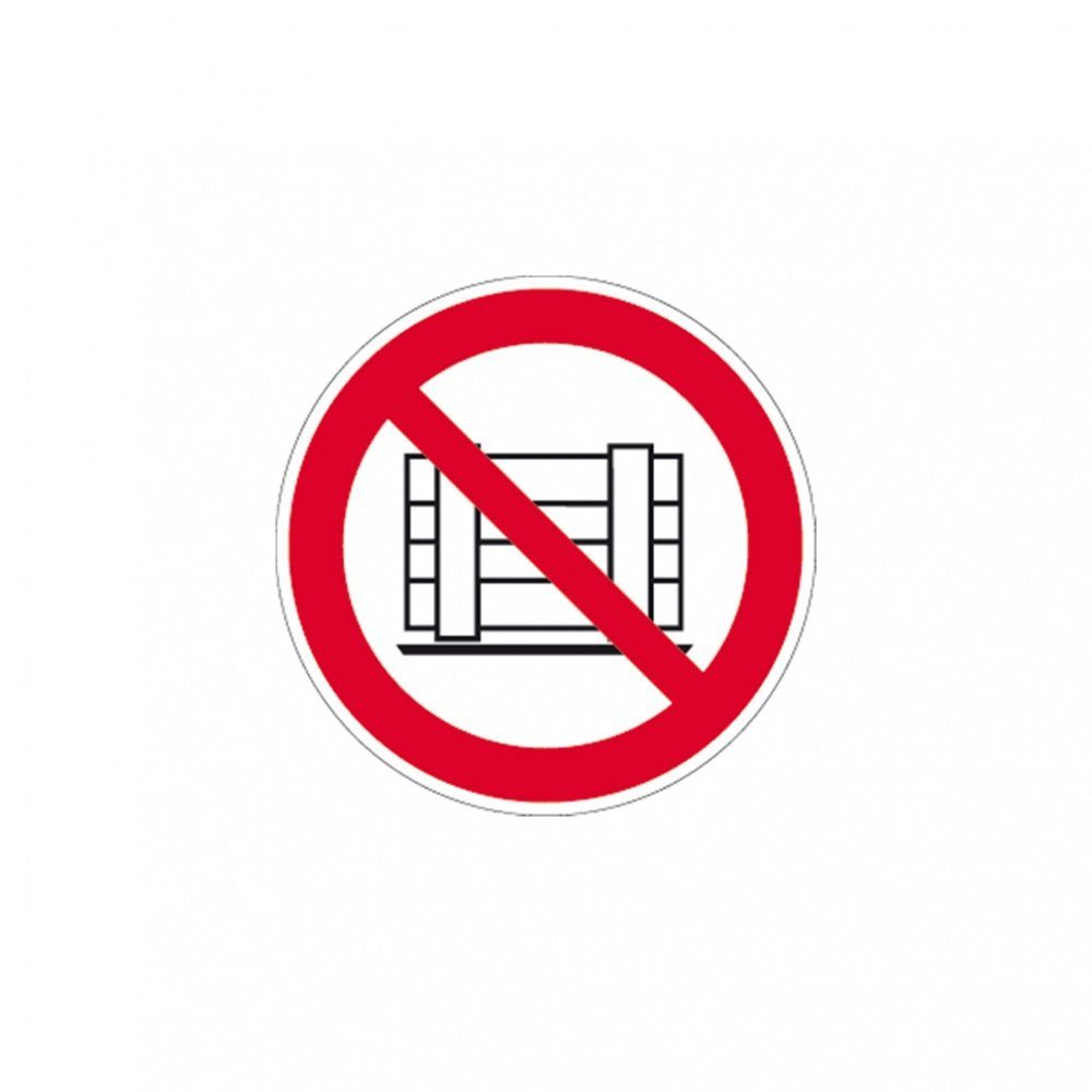 Dreifke Hinweisschild Dreifke® Schild Abstellen oder Lagern verboten ISO 7010, Alu, Ø 400 mm
