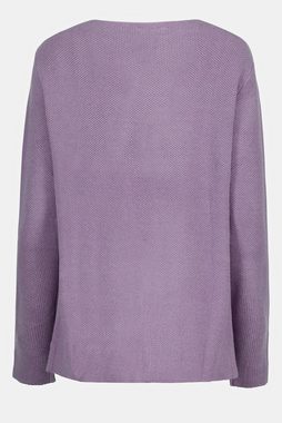 Gina Laura Strickpullover Pullover Strukturstrick Stehkragen Langarm