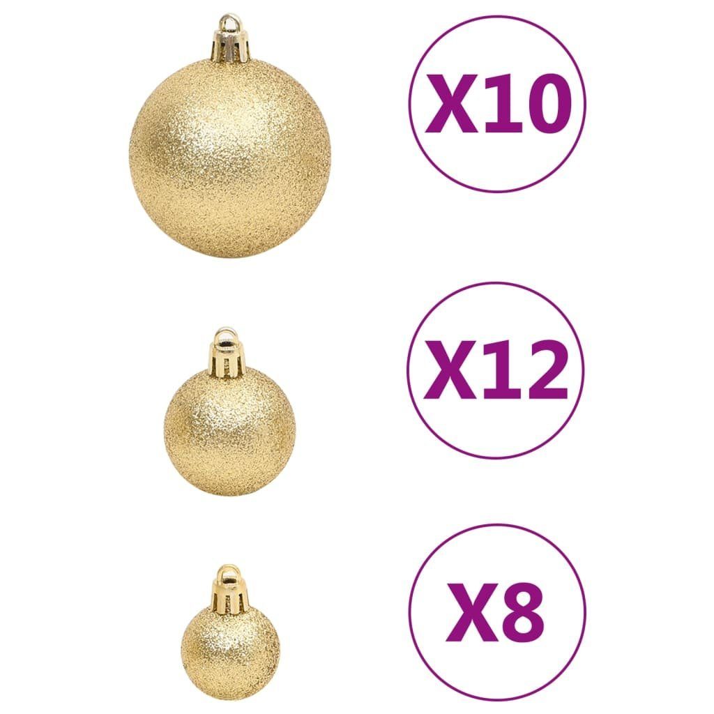 111-tlg. (111-tlg) Polystyrol Weihnachtskugel-Set Golden Christbaumschmuck vidaXL