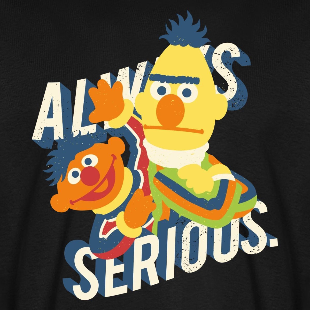 Spreadshirt T-Shirt Sesamstraße Always Serious Männer Premium T-Shirt (1-tlg)
