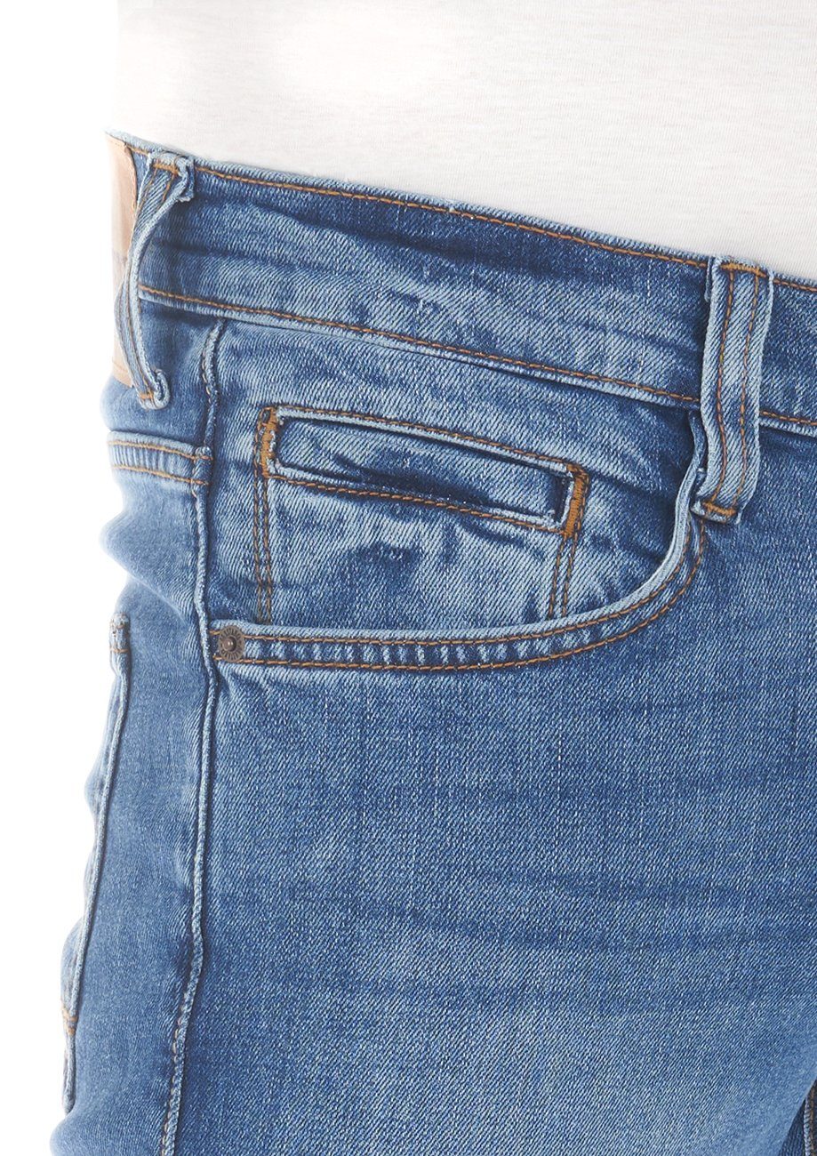 Bootcut-Jeans Oregon Blue Jeanshose Cut Hose Herren MUSTANG Medium mit Boot Denim Stretch (682) Denim