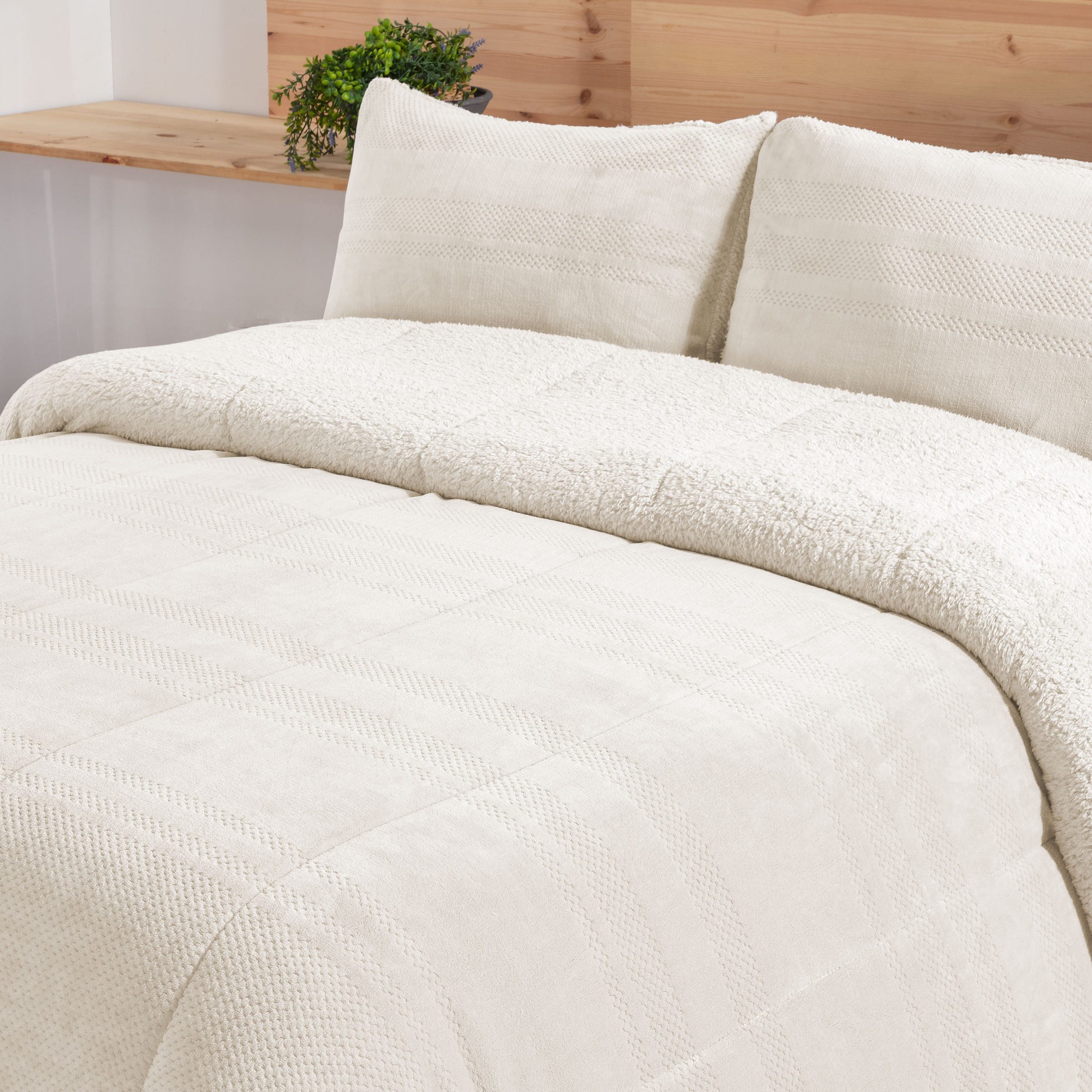 Überwurf Flauschige und warme Decke inkl. 2 Kissenbezüge, Manterol, 235x260 günstig online kaufen