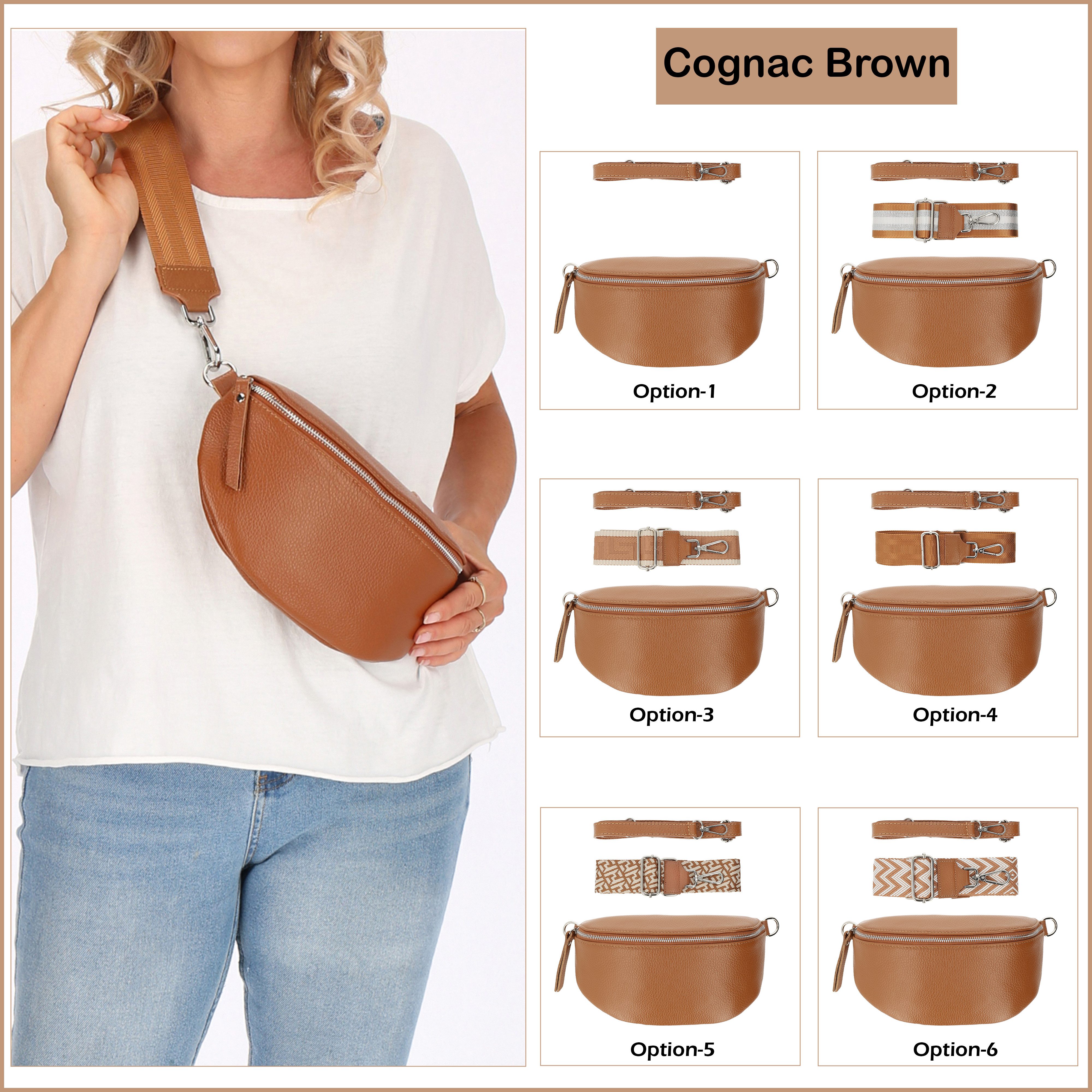 Bauchtasche Leder Damen, Crossbody Taschen, Echte Ledertaschen