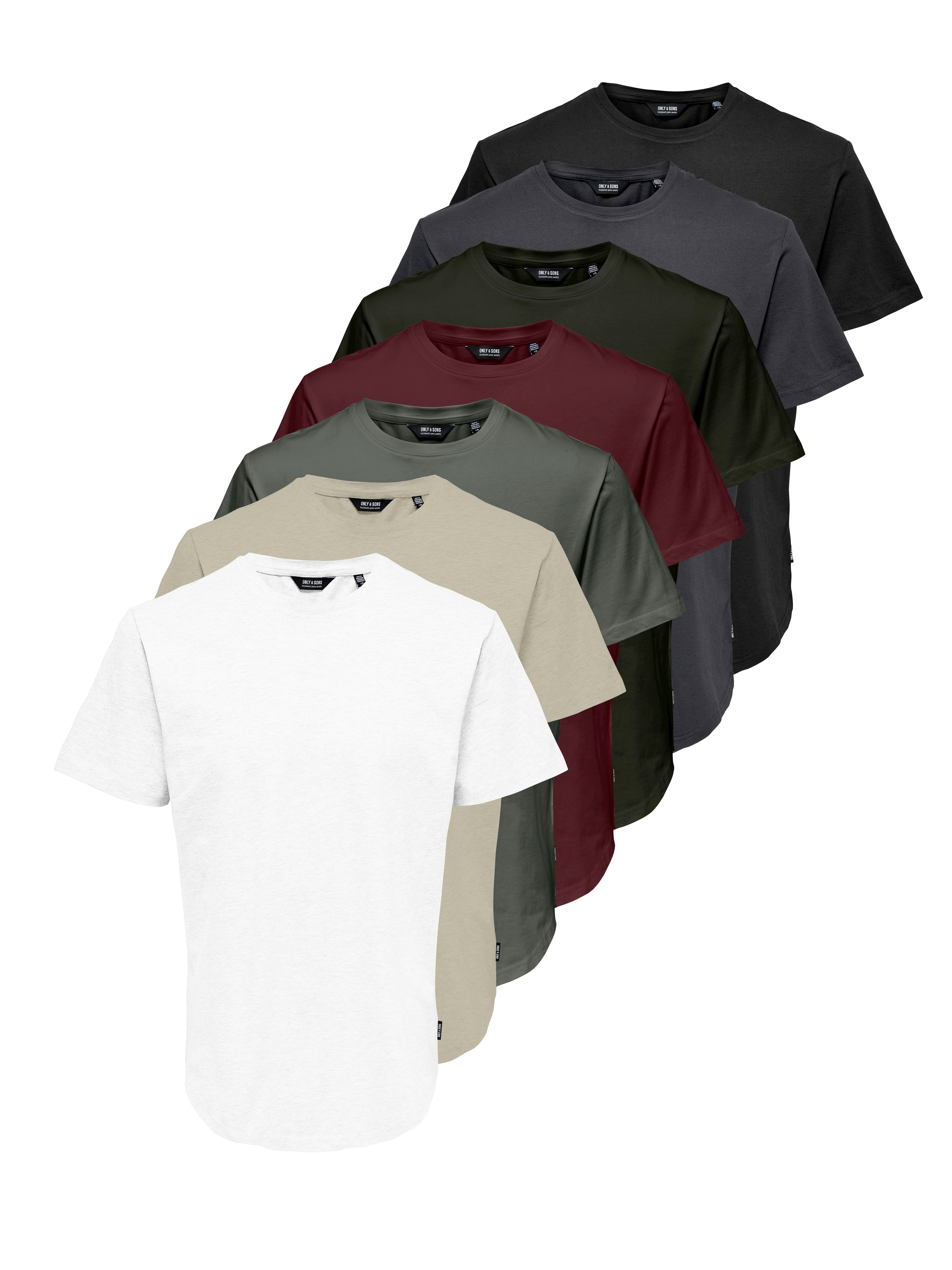 Rundhalsshirt ONSMATT LONGY SS TEE 7-PACK