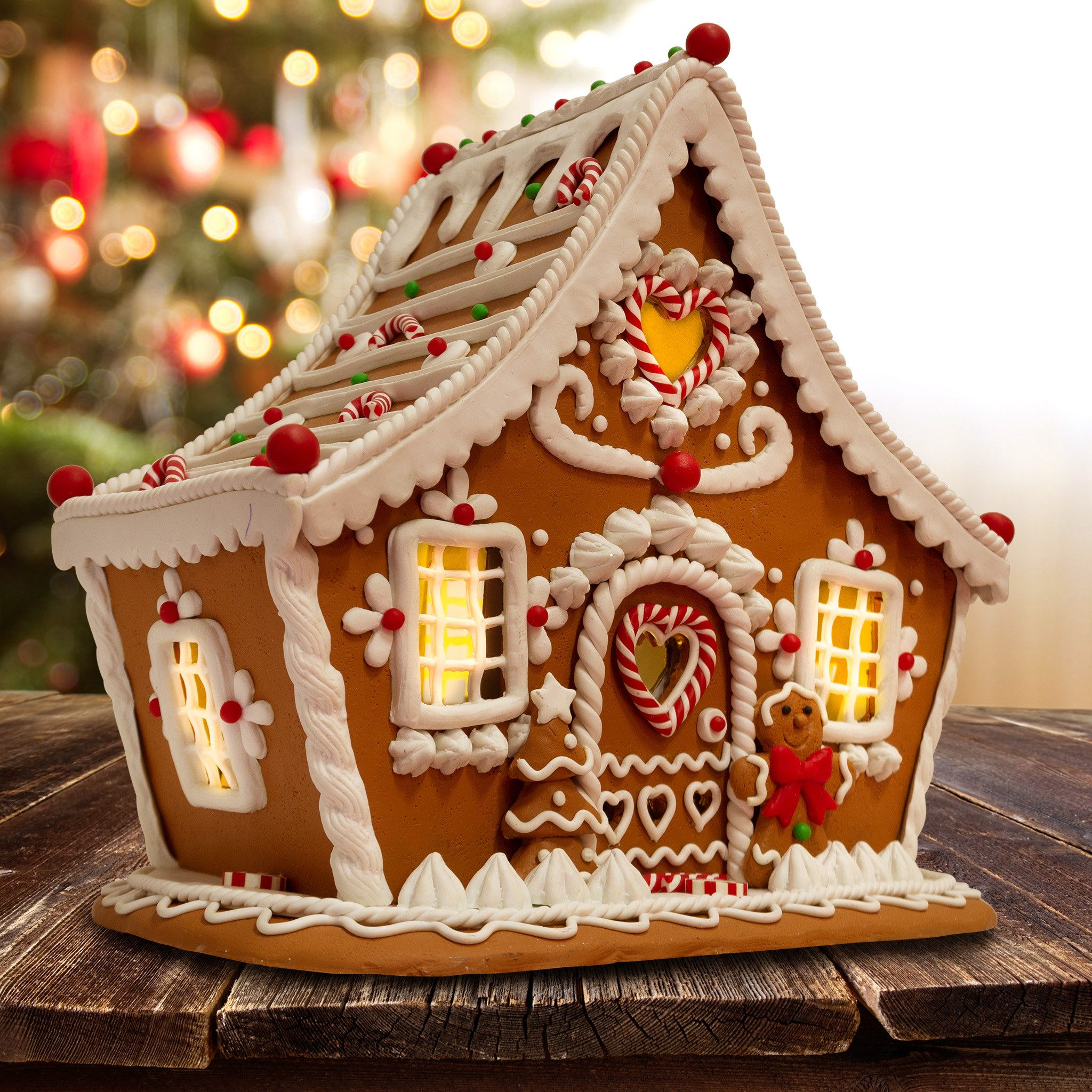 Christmas Paradise Weihnachtshaus Lebkuchenhaus mit LED 22 cm, Weihnachtsde günstig online kaufen