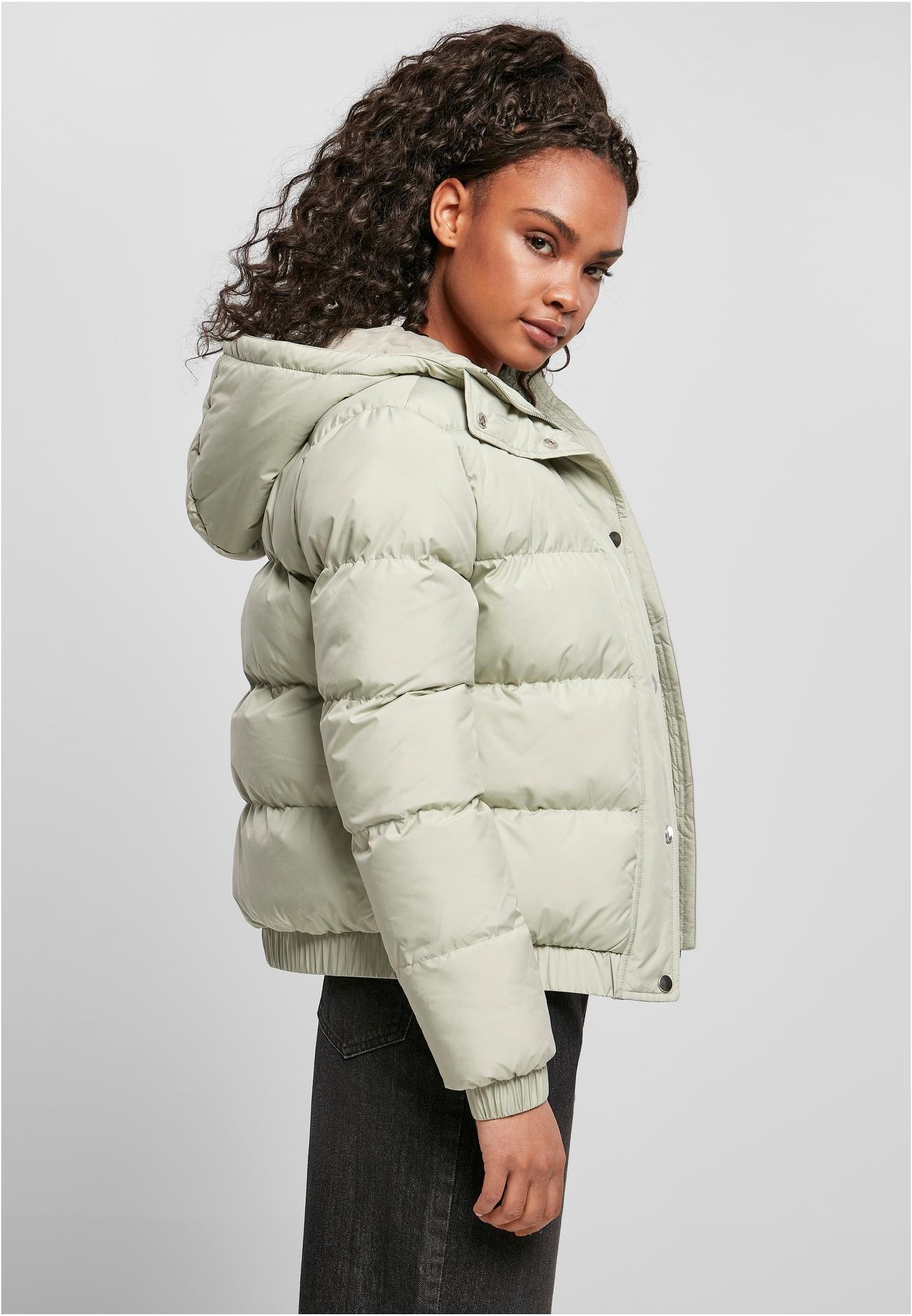 URBAN CLASSICS Winterjacke Damen Ladies Jacket Puffer Hooded (1-St) softsalvia