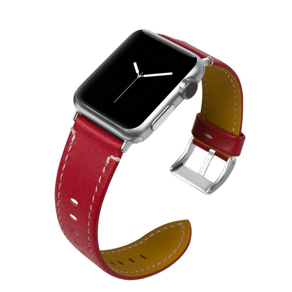 CoverKingz Smartwatch-Armband Leder Armband für Apple Watch 49/45/44/42mm  Retro Series Ultra/8/7/6/SE/5/4 Rot
