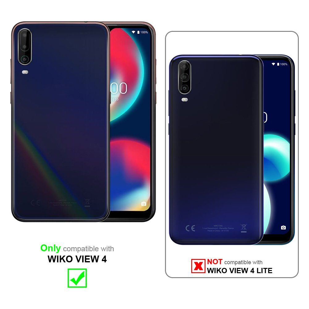 Cadorabo Handyhülle für WIKO VIEW 4 Hülle WIKO VIEW 4, Hülle Schutzhülle mit Standfunktion, Kartenfach und Magnetverschluss