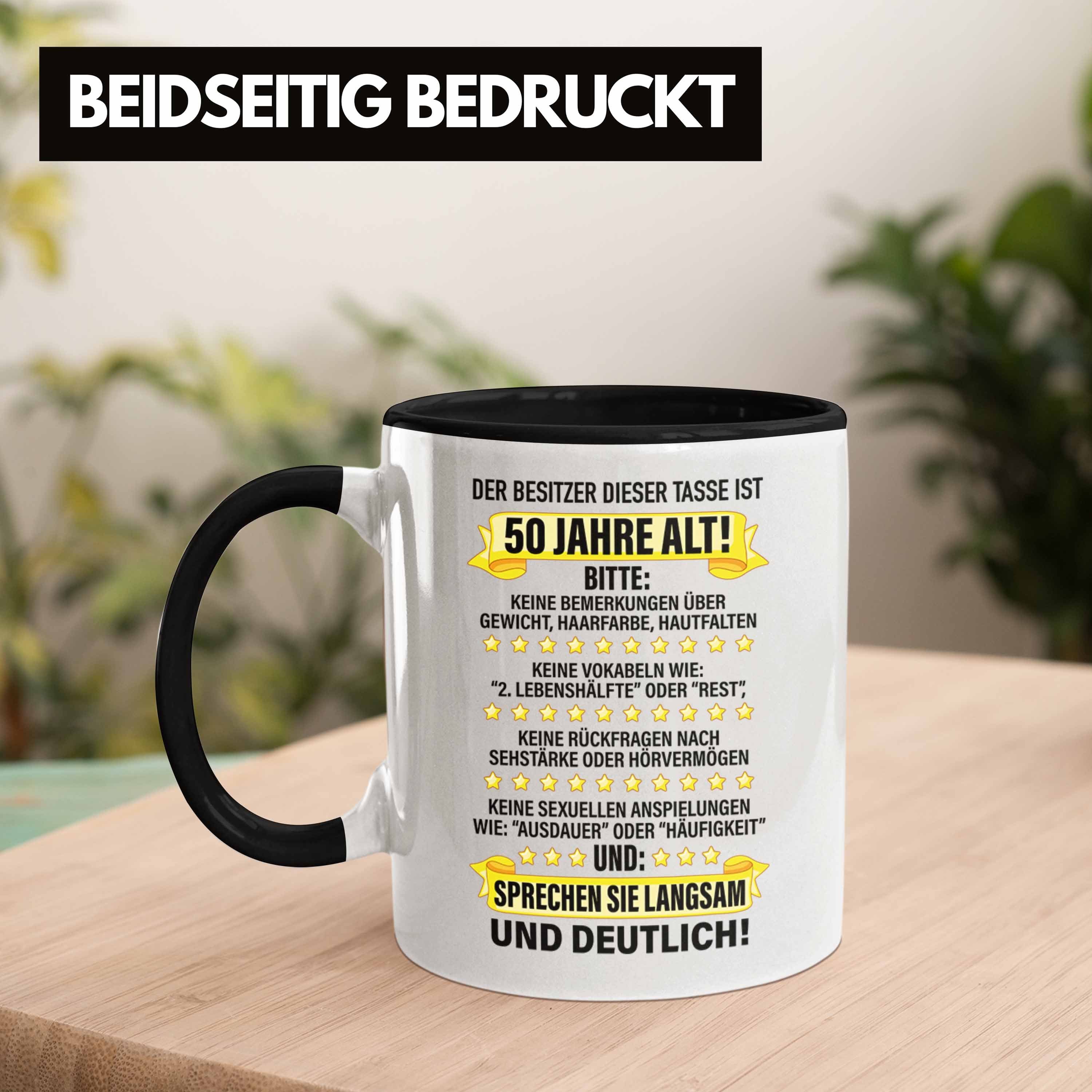 Schwarz Geburtstag Lustiger Geschenk Tasse Tasse 50er Geschenkidee Witzig Perfektion Geburtstag Spruch 50. Spruch Männer Trendation - Papa Trendation Vater