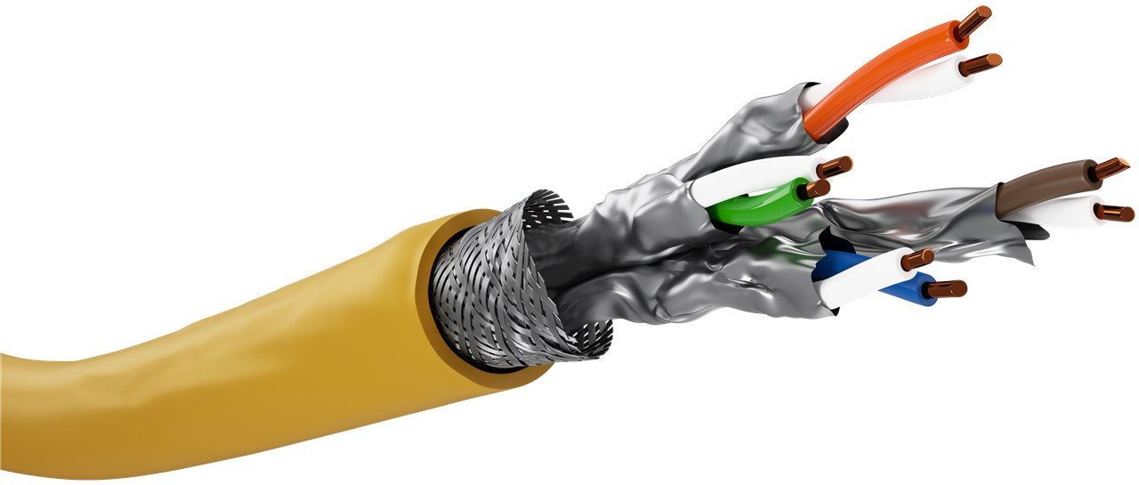 Goobay Goobay 61128 GHMT-zertifiziertes CAT 8.1 Verlegekabel, S/FTP (PiMF), Netzwerkkabel