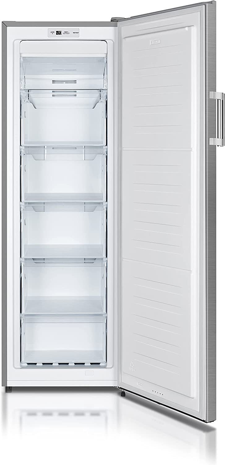 Heinrich´s Gefrierschrank 194 Liter HGS 3093 SI, 169 cm hoch, 55 cm breit, NoFrost, AirFlow Technologie, Freezer, LED Display 5x Gefrierschublade