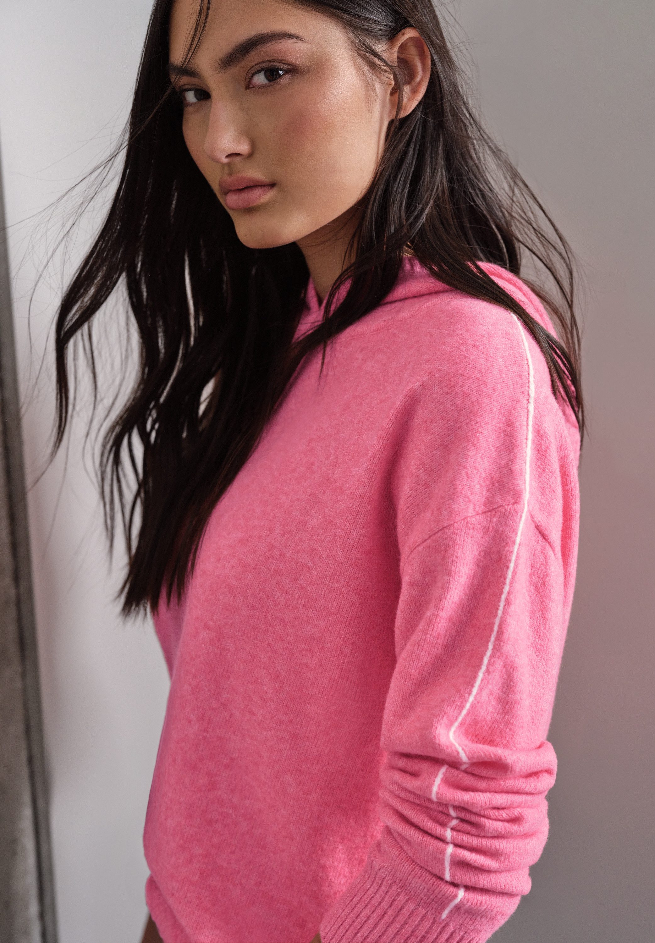 STREET ONE STUDIO Kapuzenpullover mit Galon-Streifen