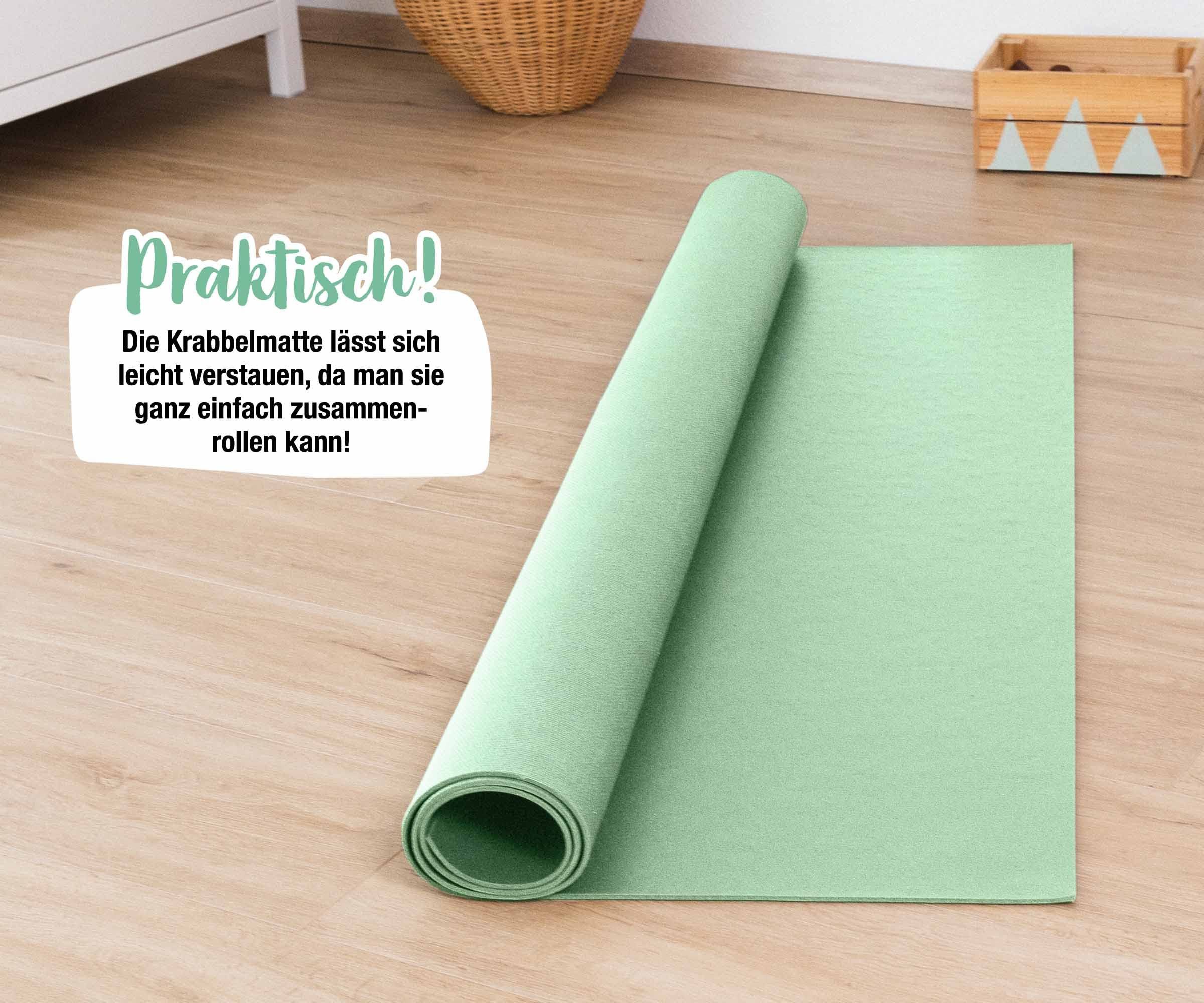 Ehrenkind Spielmatte Krabbelmatte Rutschfest, Made in Germany (Krabbeldecke für Baby, Hochwertige Krabbelmatte Baby), Spielmatte Baby, Rutschfeste Spielunterlag – Bild 5 von 5