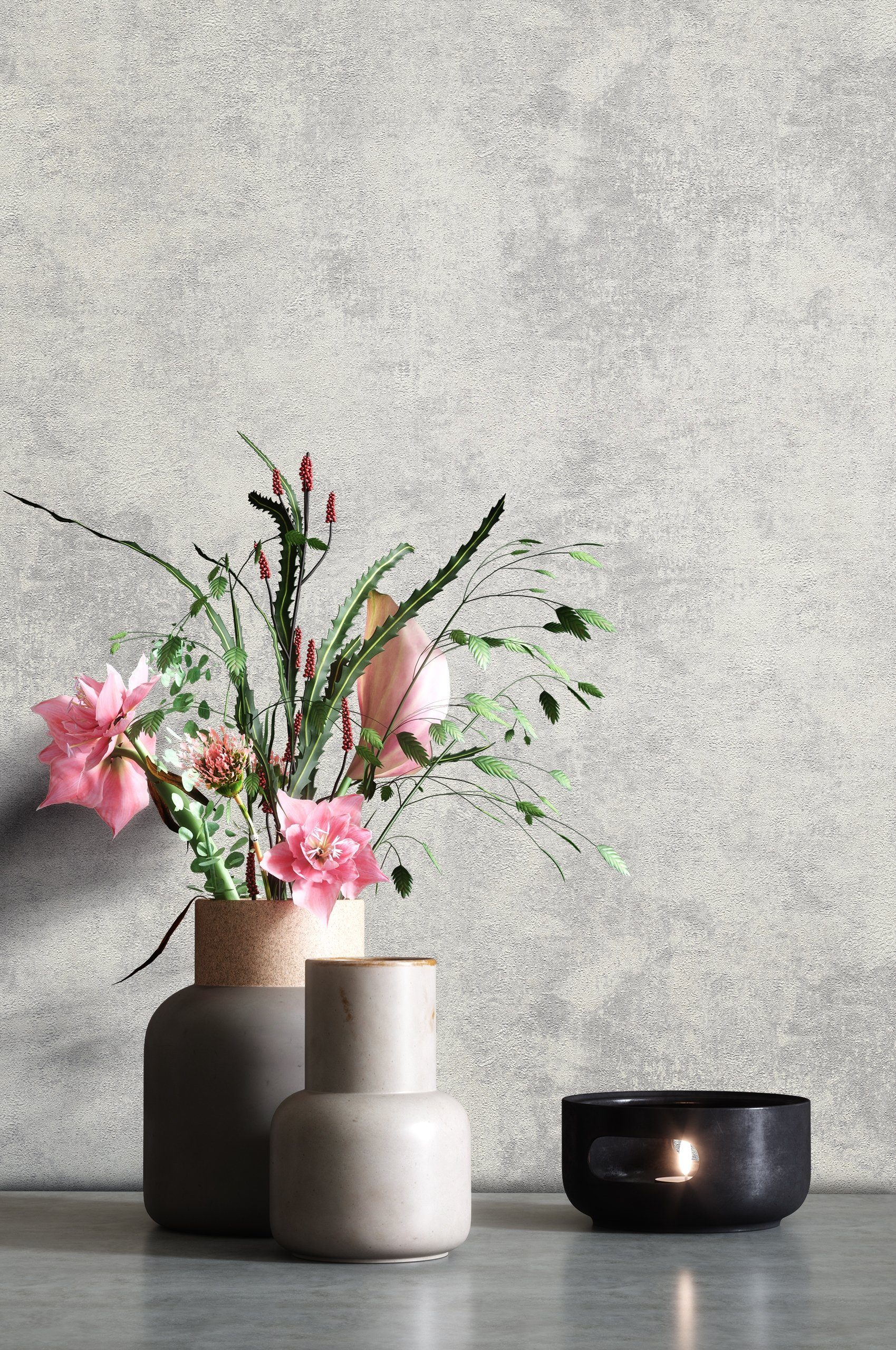 Newroom Vliestapete, Grau Tapete Leicht Glänzend Modern - Uni Einfarbig Sil günstig online kaufen