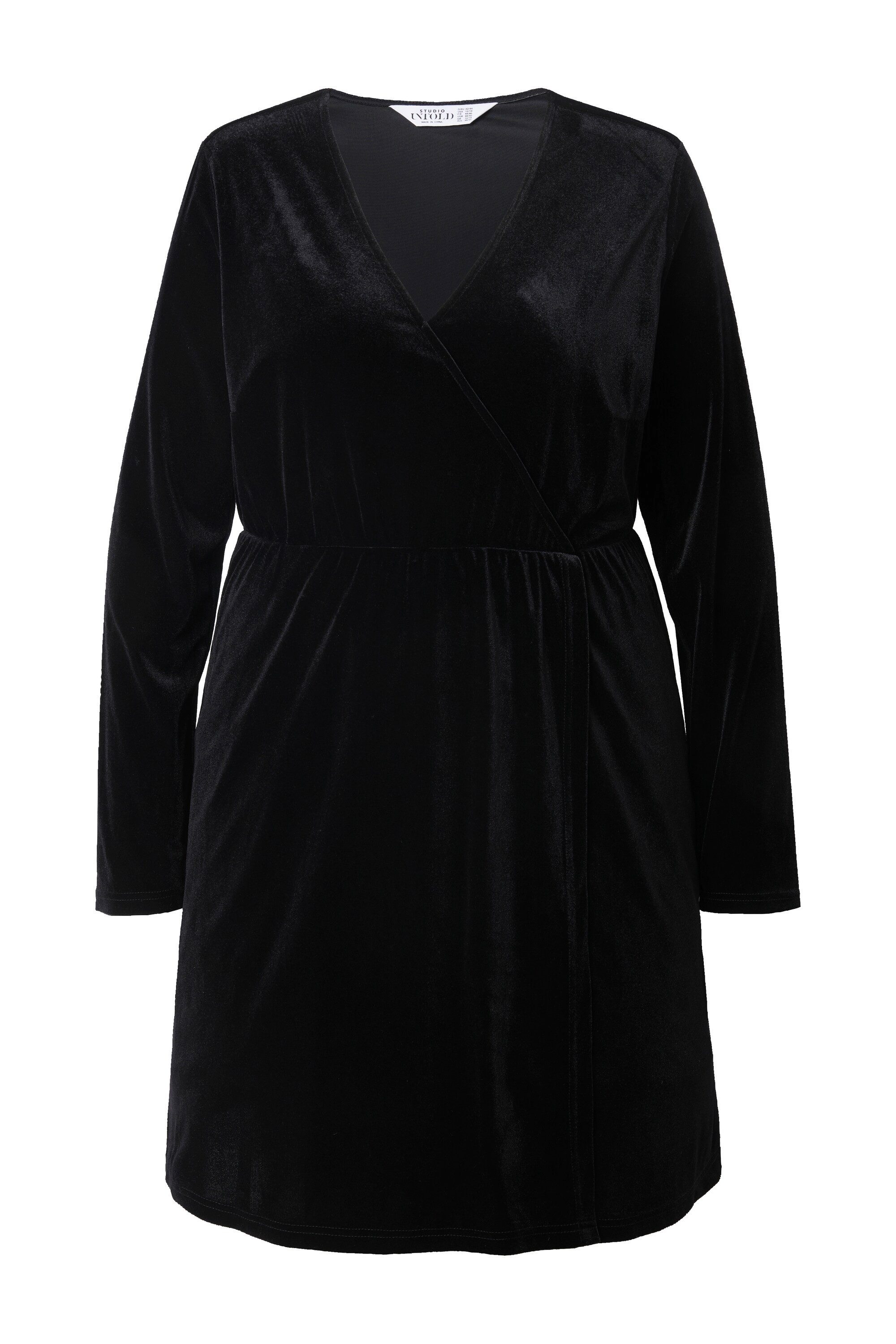 Studio Untold Minikleid Samtkleid kurz Wickeloptik Langarm günstig online kaufen