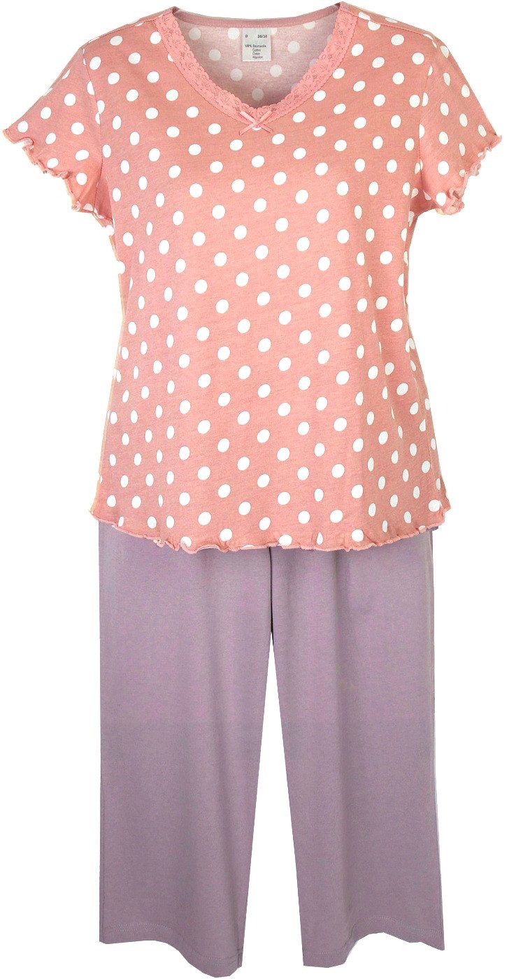 Consult-Tex Capri-Pyjama Damen Capri Pyjama Schlafanzug DF006cap (Spar Set) günstig online kaufen