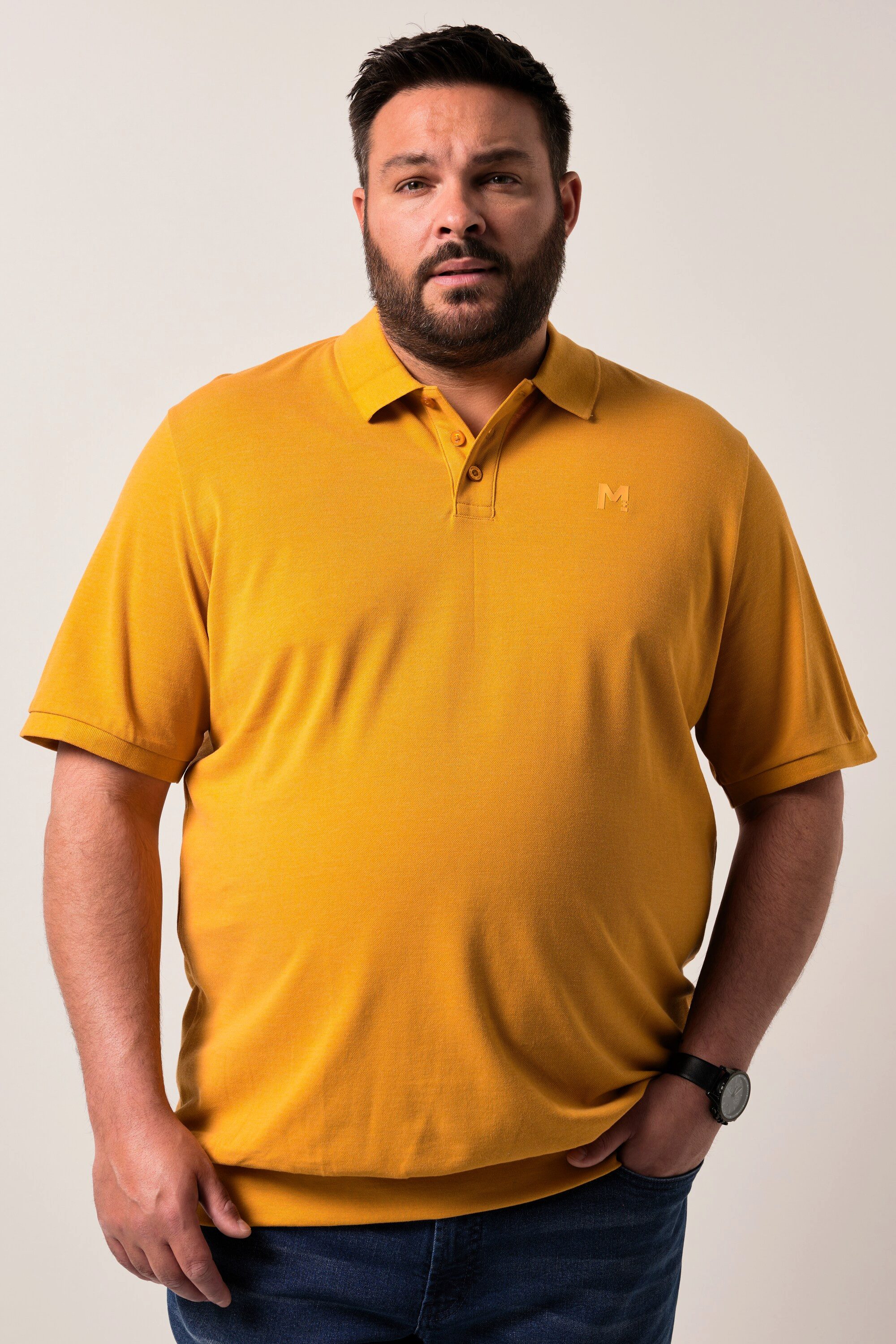 Men Plus Poloshirt Poloshirt Bauchfit Basic Piqué Halbarm günstig online kaufen