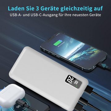 JOEAIS Powerbank 10000mAh/20000mAh/30000mAh Externe Handyakkus Batterie Powerbank, USB Type C 22.5W Ladegerät Kompatibel