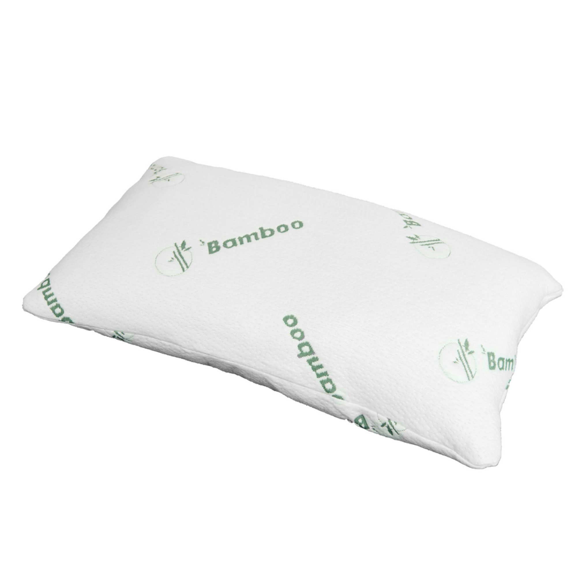 Kopfkissen Bamboo Pillow Kopfkissen mit Bambusfaserbezug, Restform®, Füllung: viskoelastischer Schaum, Bezug: Bambusfasern, Rückenschläfer, Bauchschläfer, Seitenschläfer, Spar-Set, 1er oder 2er Set, für Allergiker geeignet, Temperaturregulierend