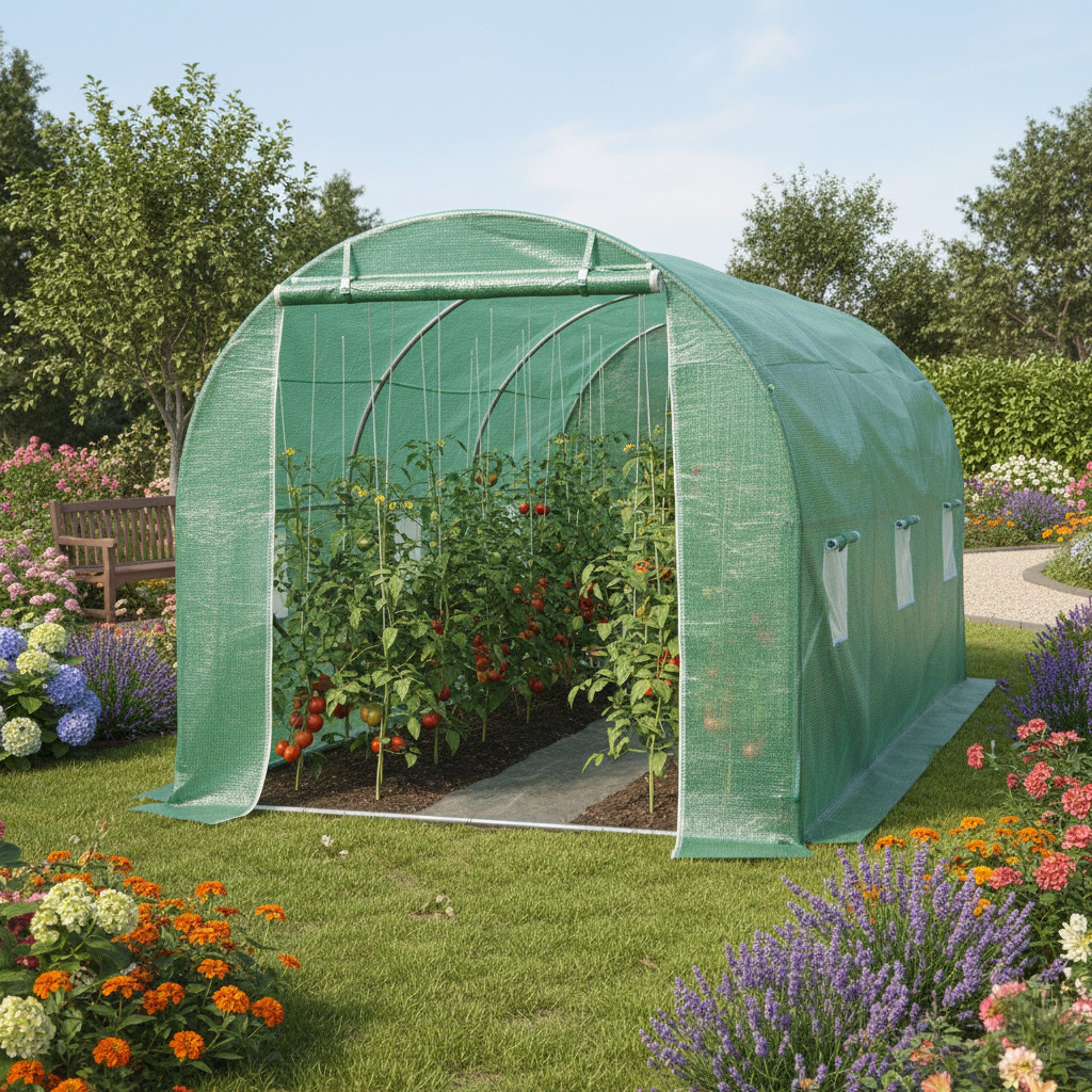 Zelsius Foliengewächshaus Foliengewächshaus 3 x 2 x 2 m, stabiles Tomatenge günstig online kaufen