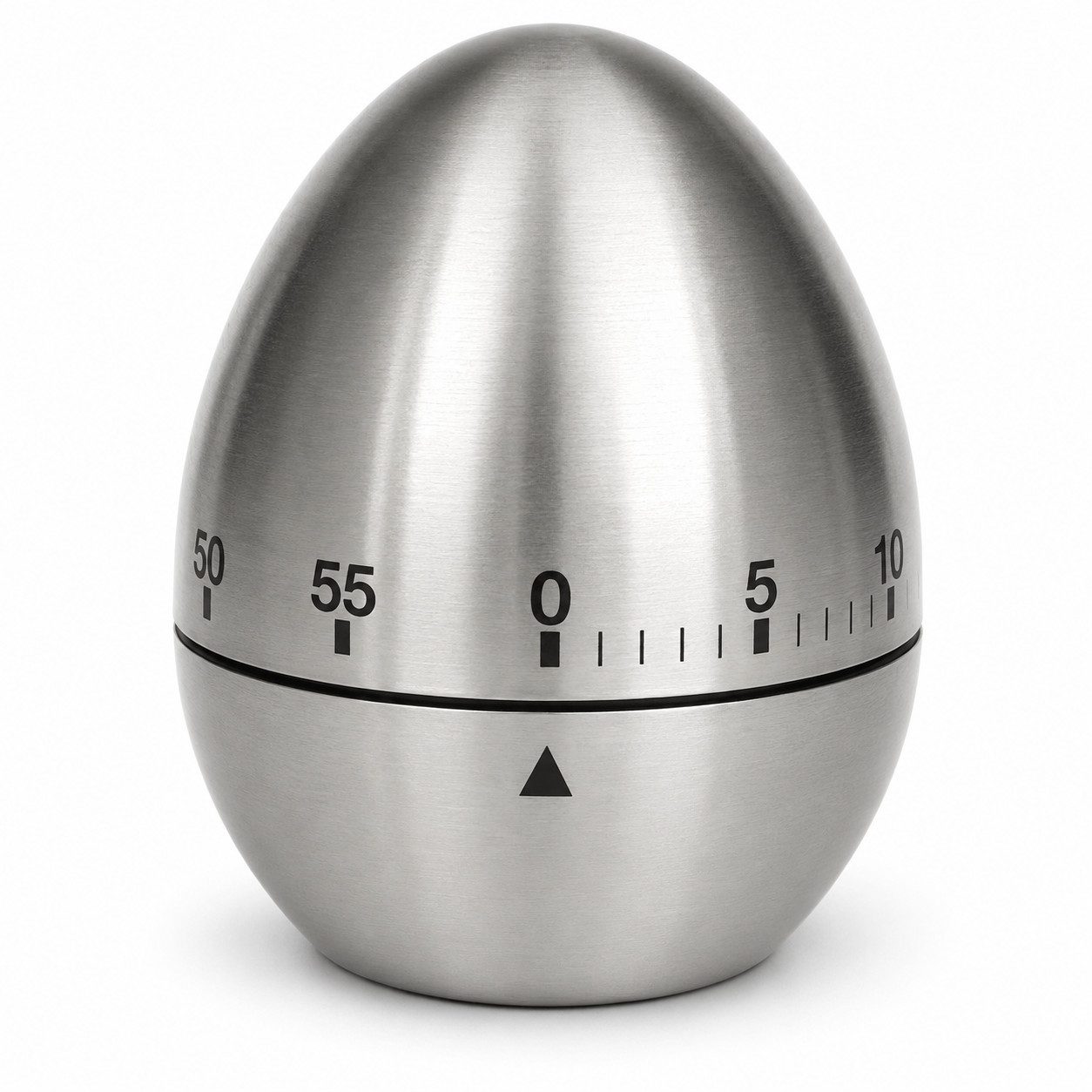 Fyrove Intervall-Timer Mechanische batterielose Edelstahl 60 Min Timer Küche Werkzeug (Set, mechanische Rotation, keine Batterie erforderlich), Timer, Küchentimer, eierförmiger Timer