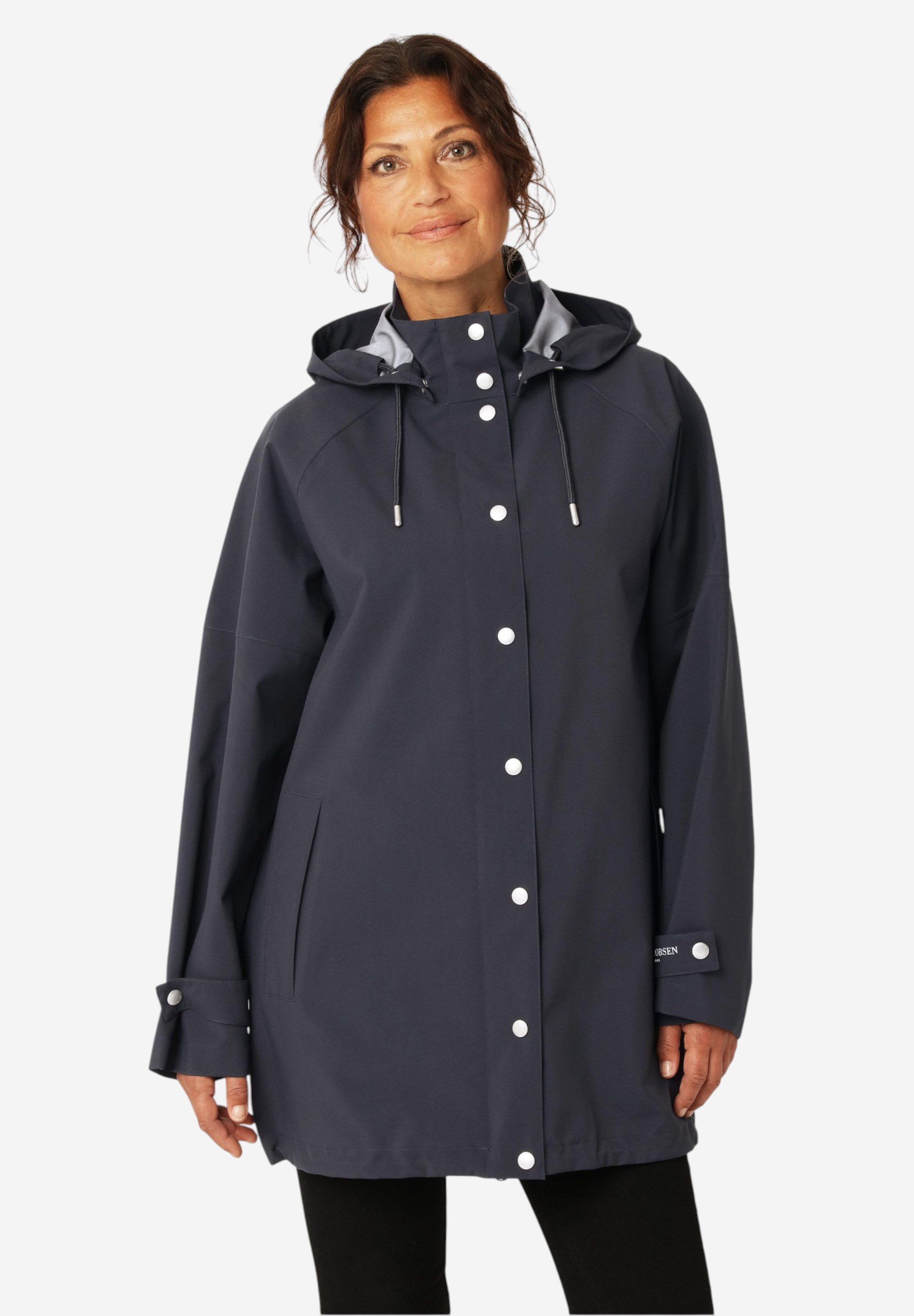 Ilse Jacobsen Regenjacke GENTLERAIN02 Weite Regenjacke mit Kapuze, wasserdicht, atmungsaktiv und funktional