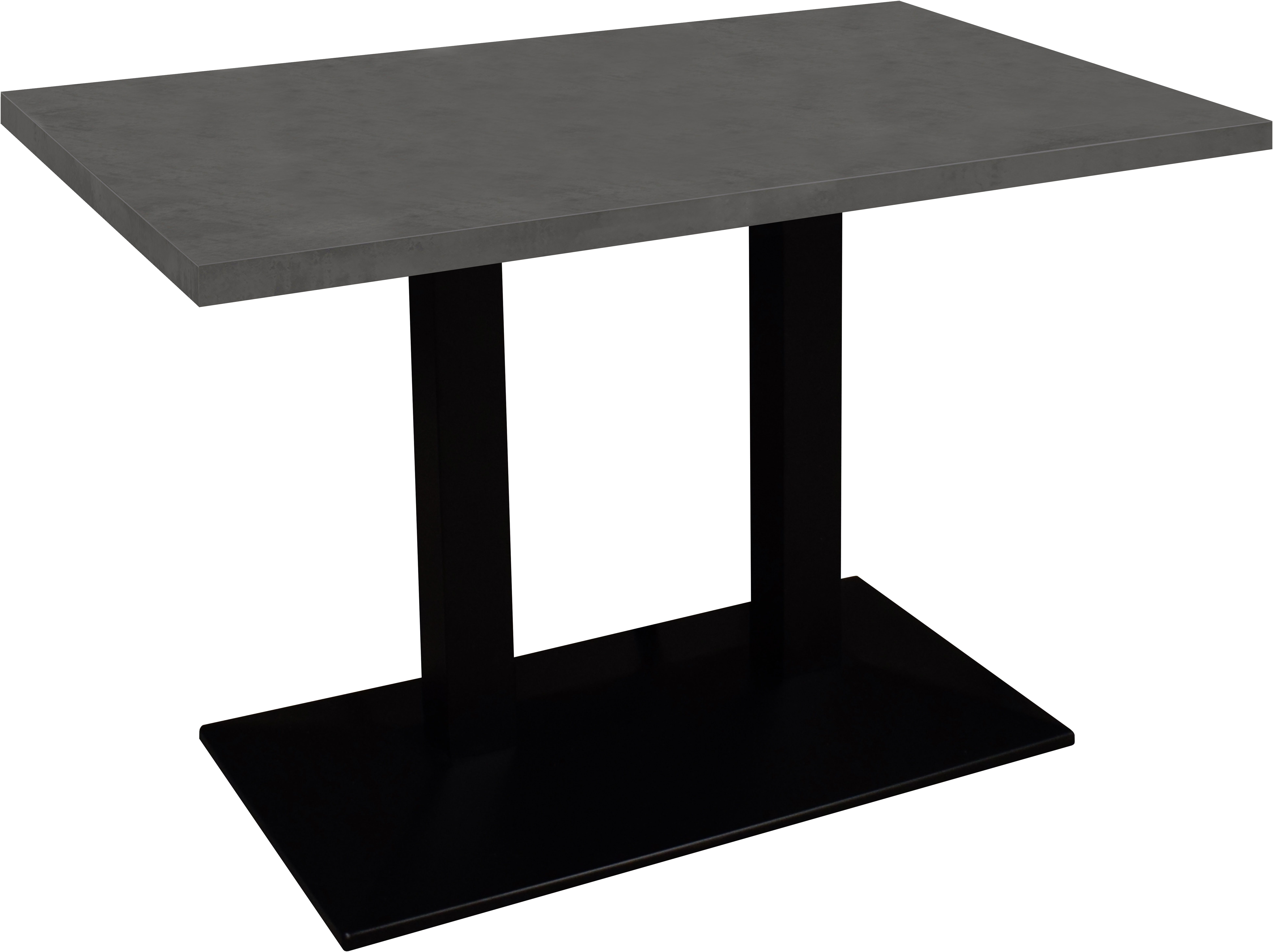 Mäusbacher Bistrotisch Big Bistro Metall, Doppelsäulengestell, eckige Platte BHT 120x75x70 cm