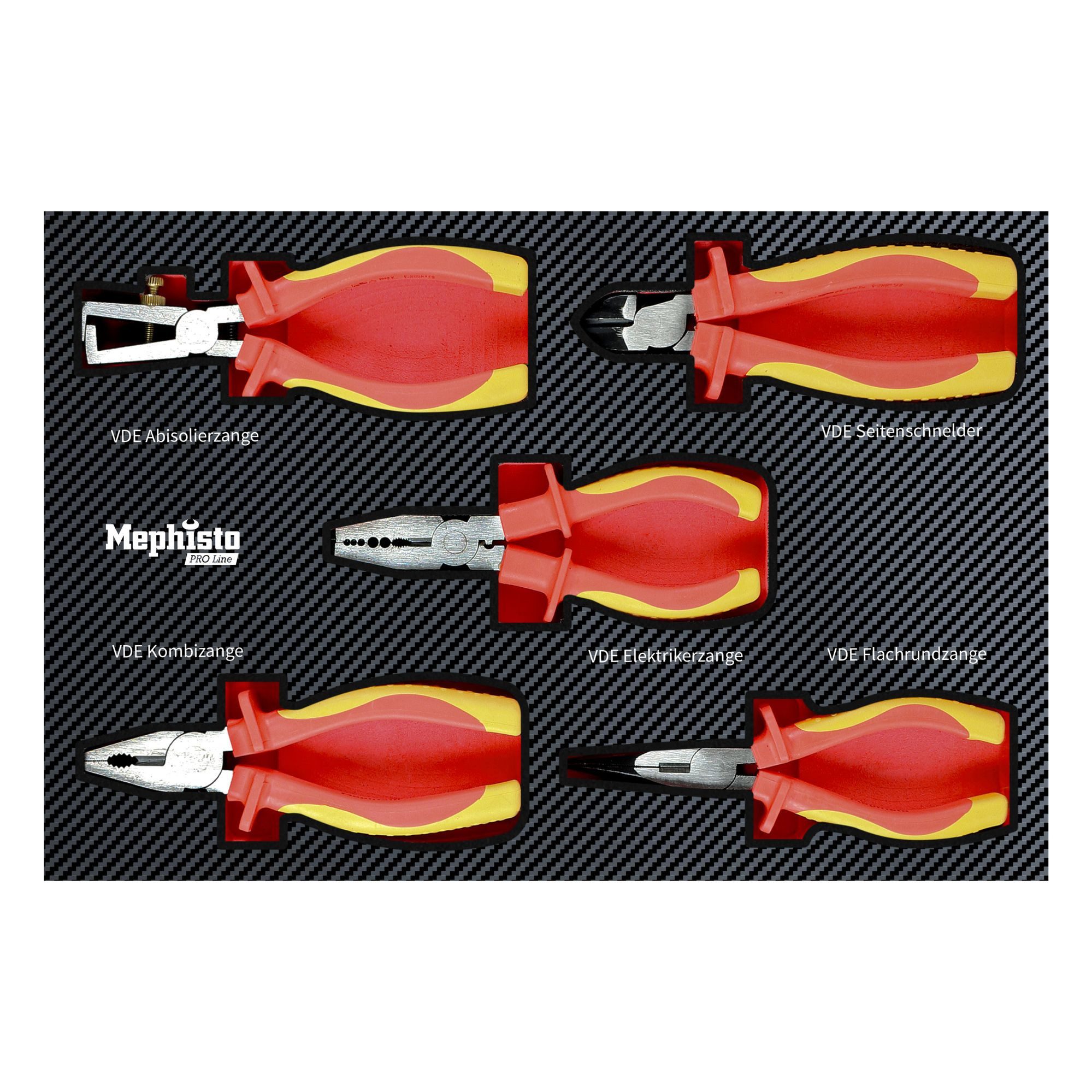 Mephisto-Tools Werkzeugset, (Set), metrisch, inkl. Soft Inlay in Carbon-Optik