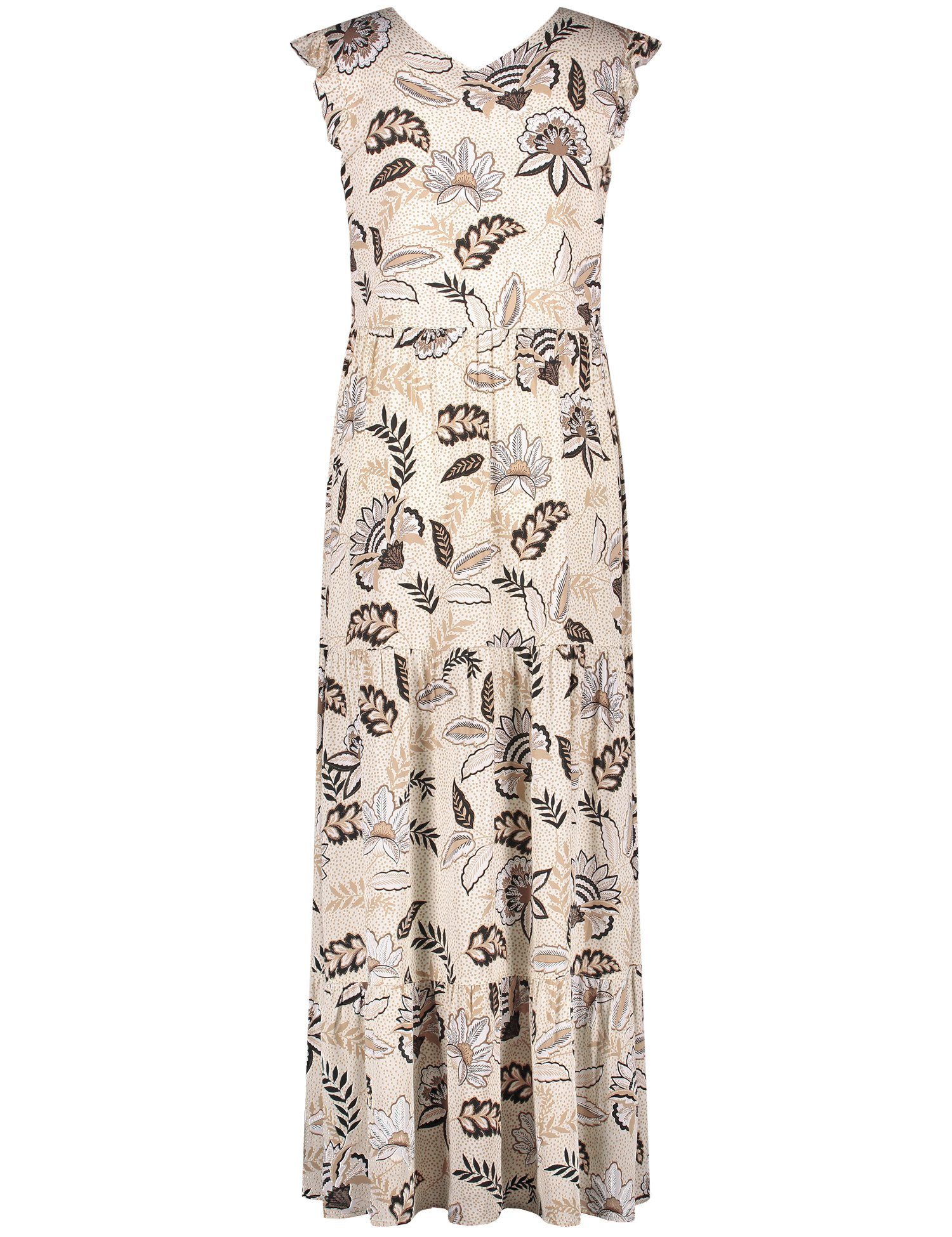 Taifun Midikleid Langes Sommerkleid mit Blumen-Dessin