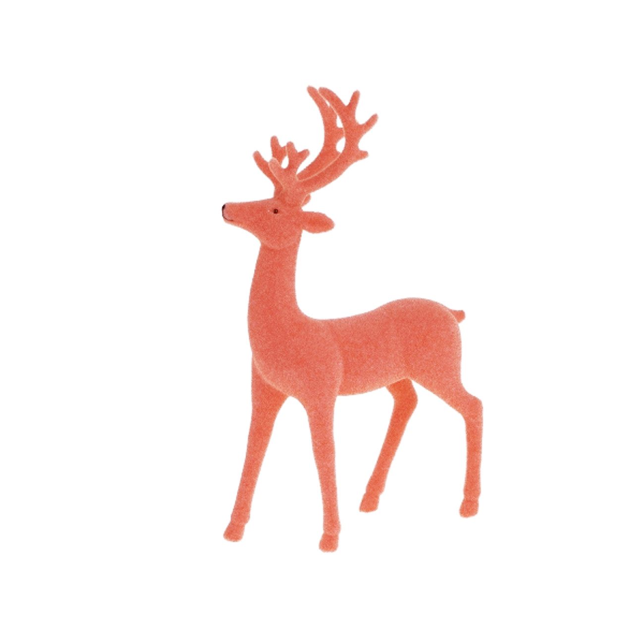 Macosa Home Dekofigur Deko Rentier stehend bunt 29 cm Weihnachtsdeko (Winterdekoration, Weihnachtsdeko Weihnachten), Blau Rot oder Rosa Dekorentier