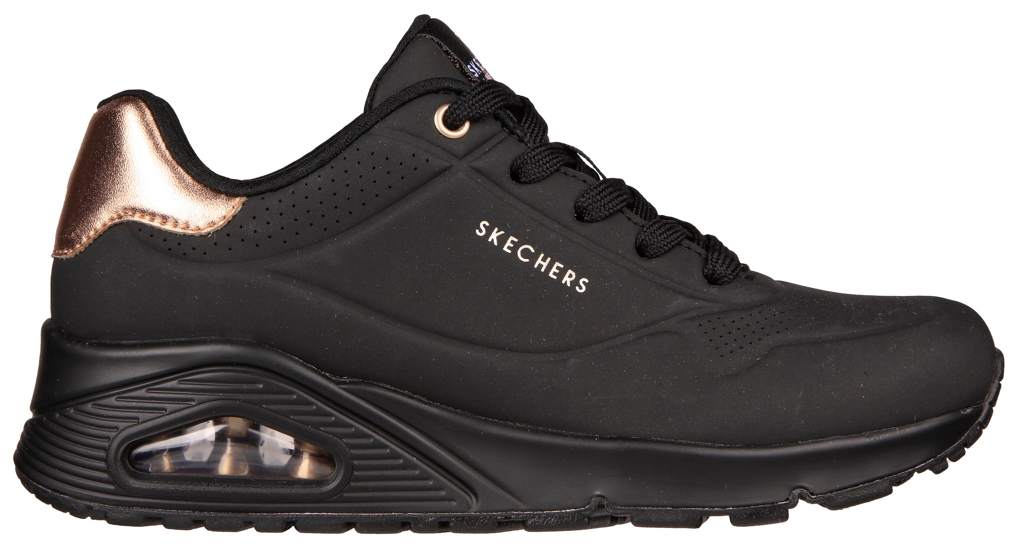 Skechers UNO GOLDEN AIR Sneaker Freizeitschuh, Halbschuh, Schnürschuh mit Metallic-Einsatz – Bild 4 von 5