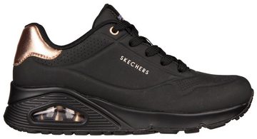 Skechers UNO Sneaker mit Metallic-Einsatz, Freizeitschuh, Halbschuh, Schnürschuh