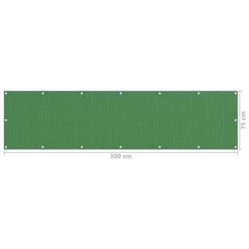 furnicato Sonnenschirm Balkon-Sichtschutz Hellgrün 75x300 cm HDPE
