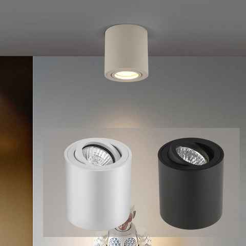 WILGOON LED Deckenspot LED Aufbauleuchte Deckenleuchte Aufputz GU10, IP44, LED wechselbar, LED Aufbau Flach Strahler Leuchte, für Wohnzimmer, Küche, Esszimmer